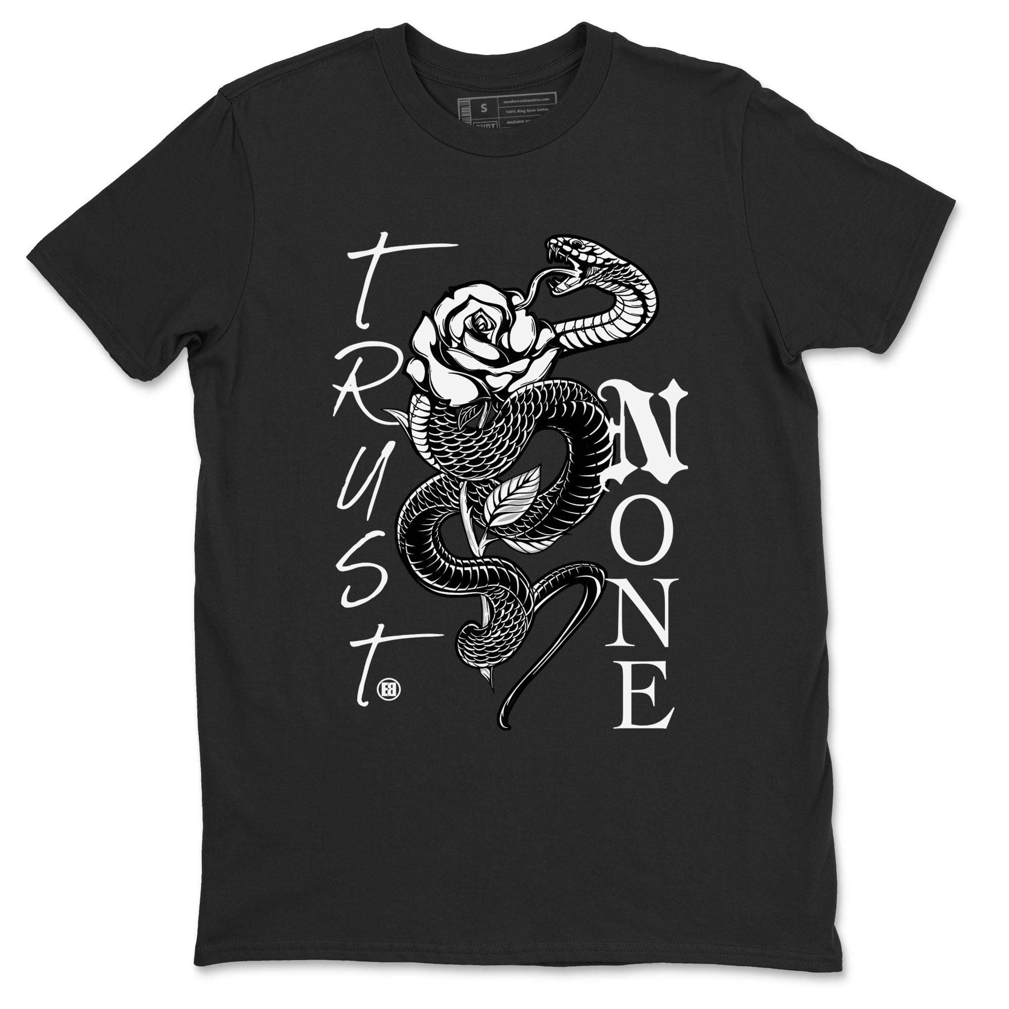 1s Black White shirt to match jordans streetwear brand Trust None sneaker tees Air Jordan 1 Black White Drip Gear Zone unisex cotton Black 2 crew neck shirt