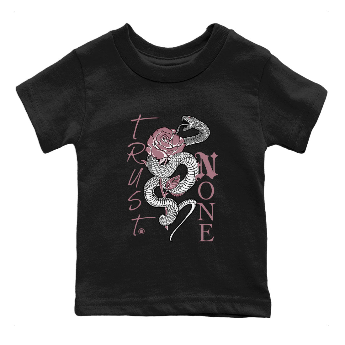 Air Jordan 1 High OG WMNS Mauve shirt to match jordans Trust None crew neck streetwear t-shirt Air Jordan 1 Mauve Drip Gear Zone Baby Toddler Black 2 Sneaker Matching Tee