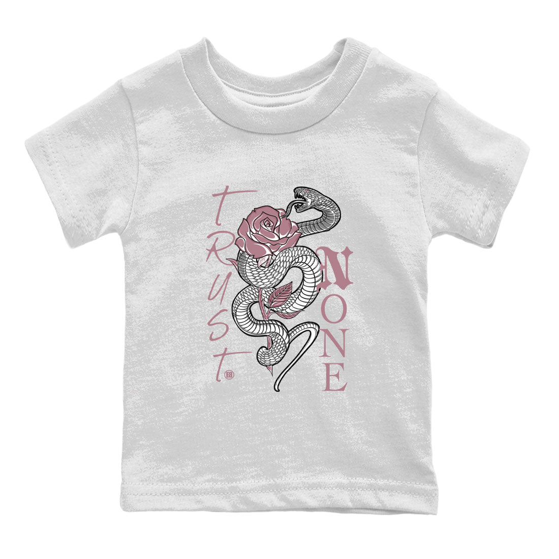Air Jordan 1 High OG WMNS Mauve shirt to match jordans Trust None crew neck streetwear t-shirt Air Jordan 1 Mauve Drip Gear Zone Baby Toddler White 2 Sneaker Matching Tee