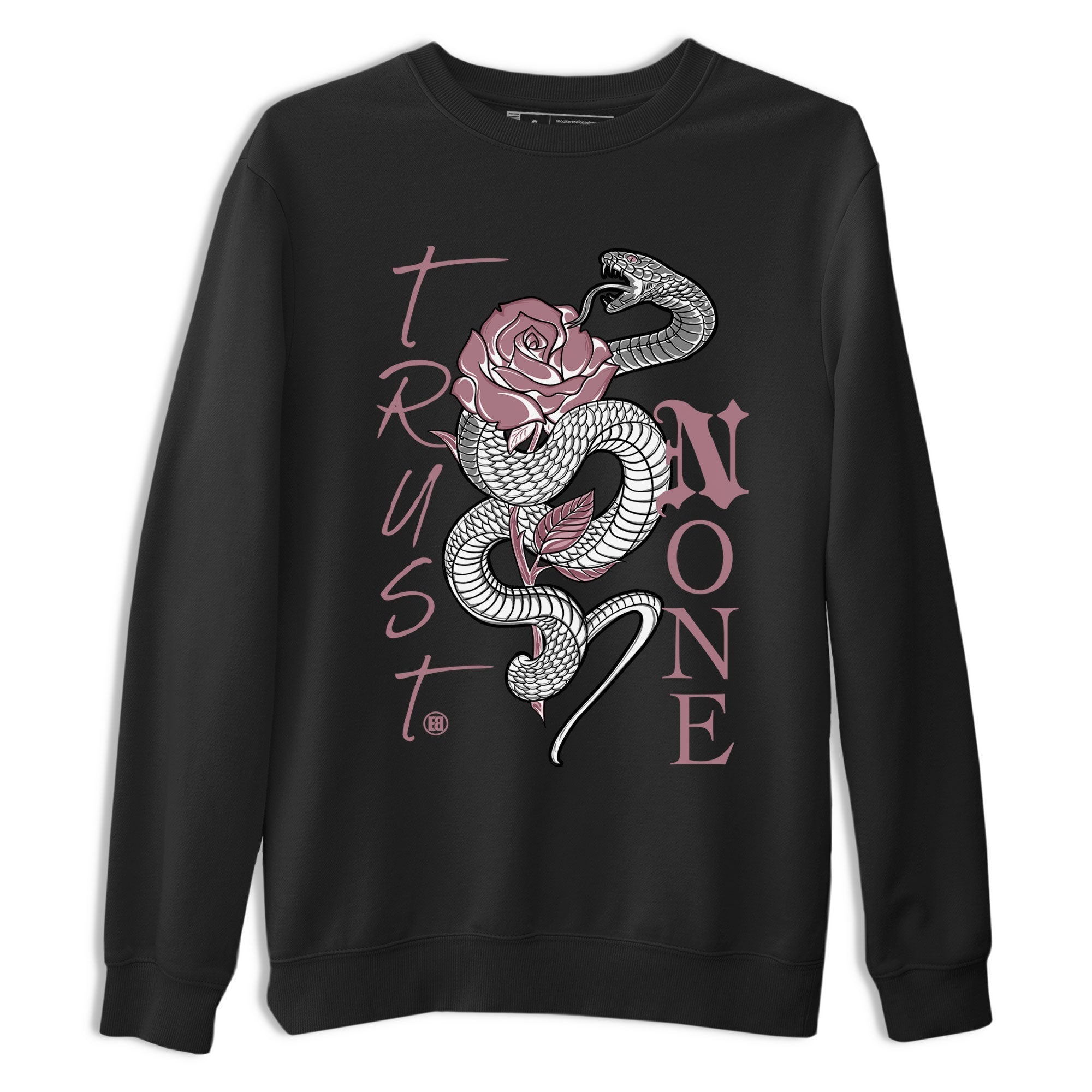 Air Jordan 1 High OG WMNS Mauve shirt to match jordans Trust None crew neck streetwear t-shirt Air Jordan 1 Mauve Drip Gear Zone Unisex Black 2 Sneaker Matching Tee