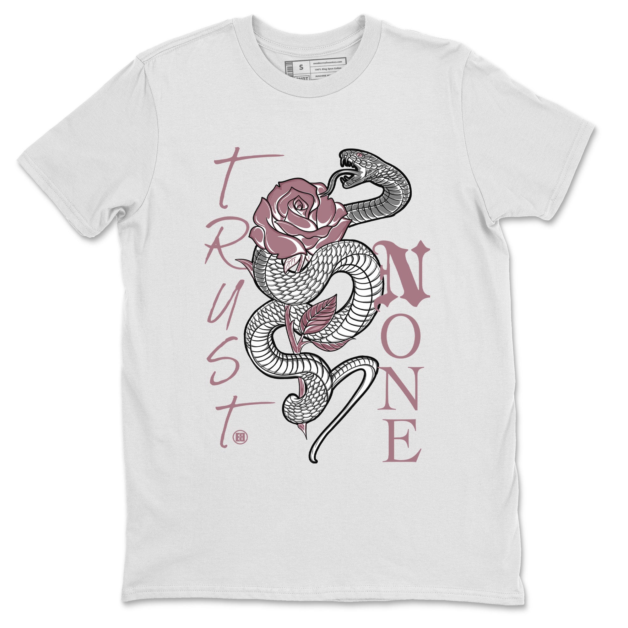 Air Jordan 1 High OG WMNS Mauve shirt to match jordans Trust None crew neck streetwear t-shirt Air Jordan 1 Mauve Drip Gear Zone Unisex White 2 Sneaker Matching Tee