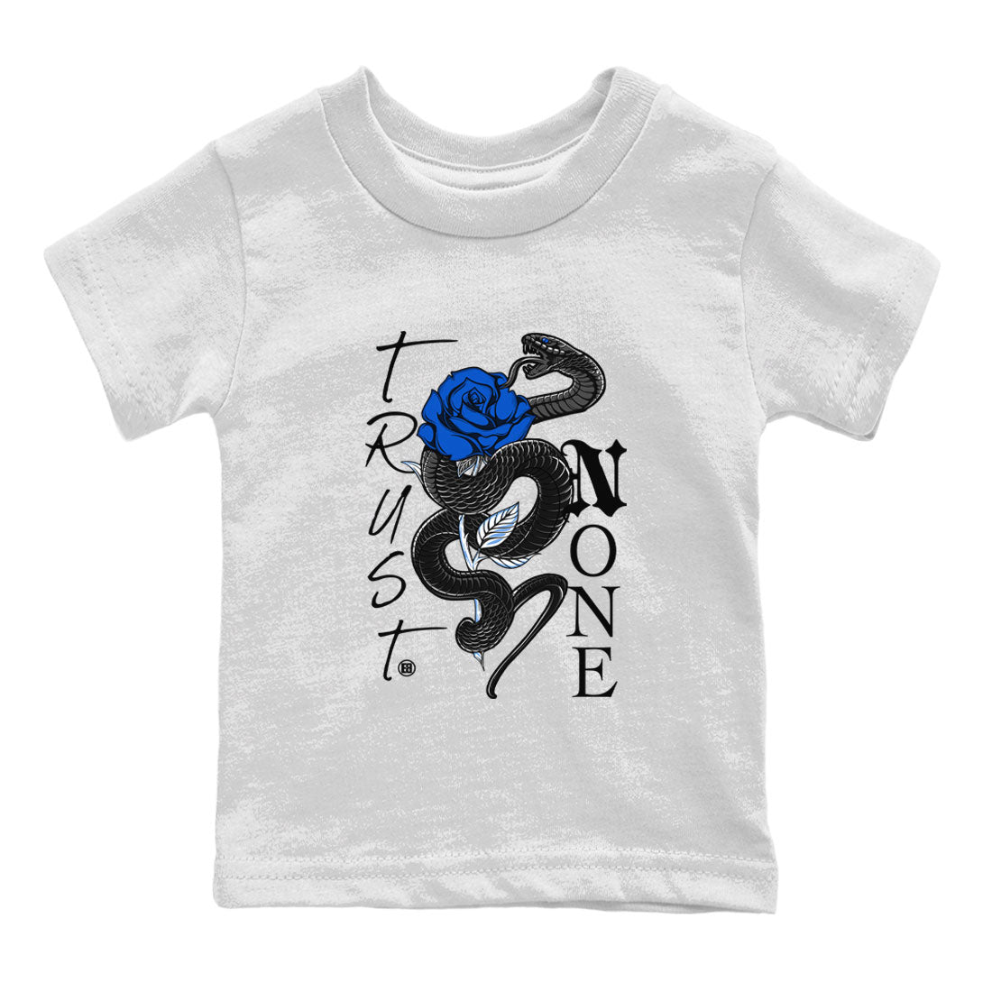 Air Jordan 1 Royal Reimagined shirt to match jordans Trust None sneaker tees Crew Neck Jordan 1 High OG Royal Reimagined Drip Gear Zone Kids Baby Toddler sneaker shirts White 2 T-Shirt