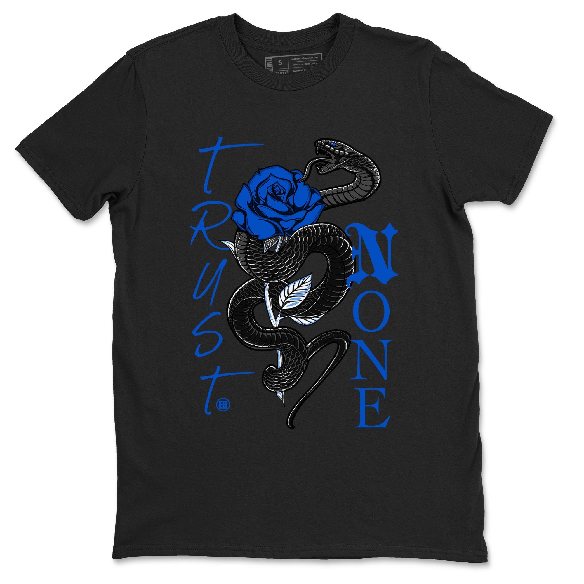 Air Jordan 1 Royal Reimagined shirt to match jordans Trust None sneaker tees Crew Neck Jordan 1 High OG Royal Reimagined Drip Gear Zone Unisex Sneaker Tees and Sneaker Match T-Shirt Casual Shirts Black 2 T-Shirt