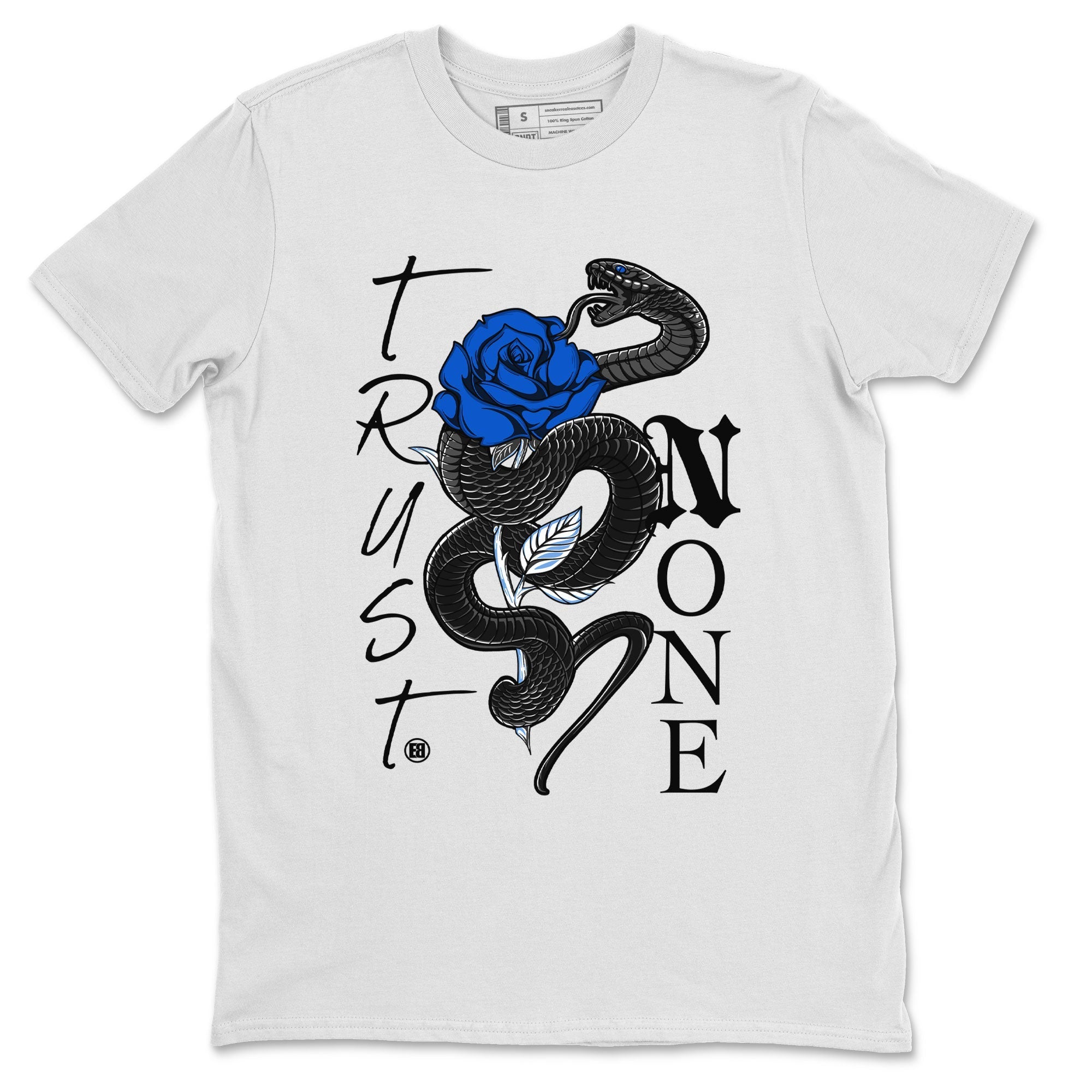 Air Jordan 1 Royal Reimagined shirt to match jordans Trust None sneaker tees Crew Neck Jordan 1 High OG Royal Reimagined Drip Gear Zone Unisex Sneaker Tees and Sneaker Match T-Shirt Casual Shirts White 2 T-Shirt