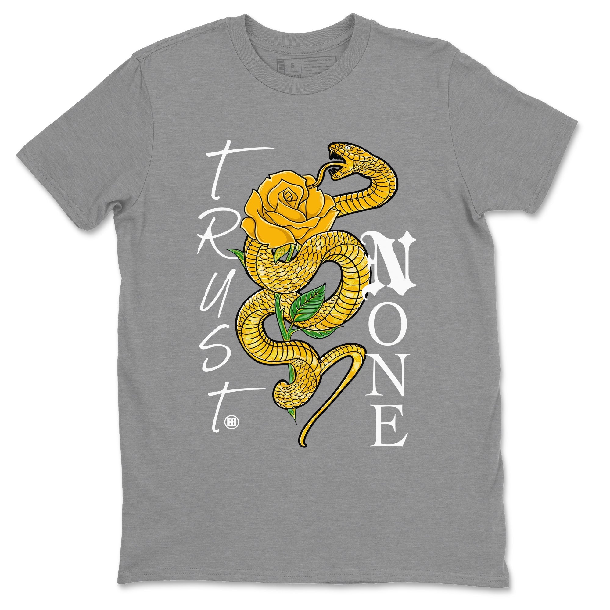 Jordan 11 Yellow Snakeskin Sneaker Match Tees Trust None Sneaker Tees Air Jordan 11 Yellow Python Sneaker Release Tees Unisex Shirts Heather Grey 2