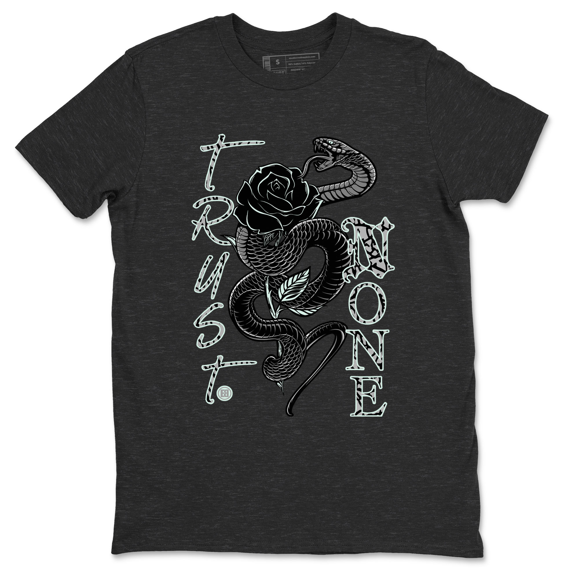 3s Green Glow shirt to match jordans Trust None sneaker tees Air Jordan 3 Green Glow Drip Gear Zone unisex cotton Charcoal Heather 2 crew neck shirt