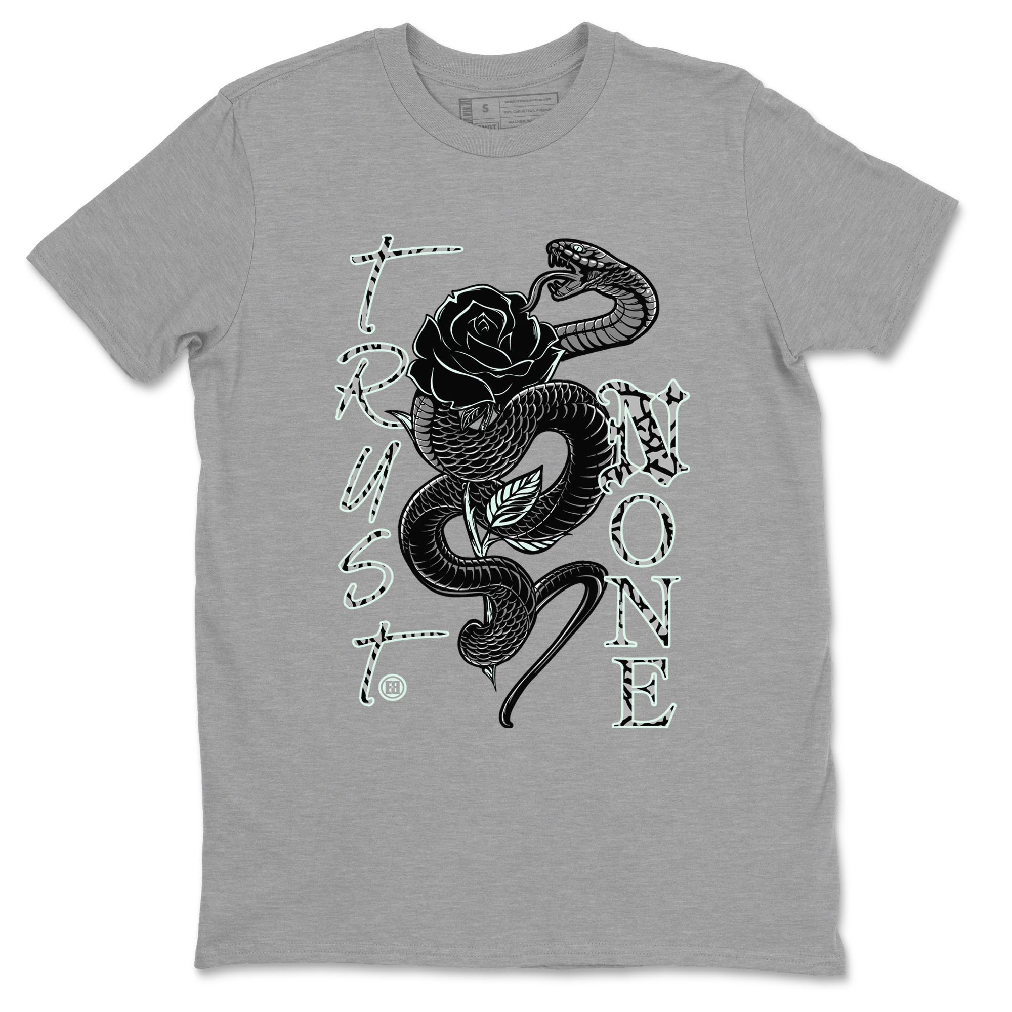 3s Green Glow shirt to match jordans Trust None sneaker tees Air Jordan 3 Green Glow Drip Gear Zone unisex cotton Heather Grey 2 crew neck shirt
