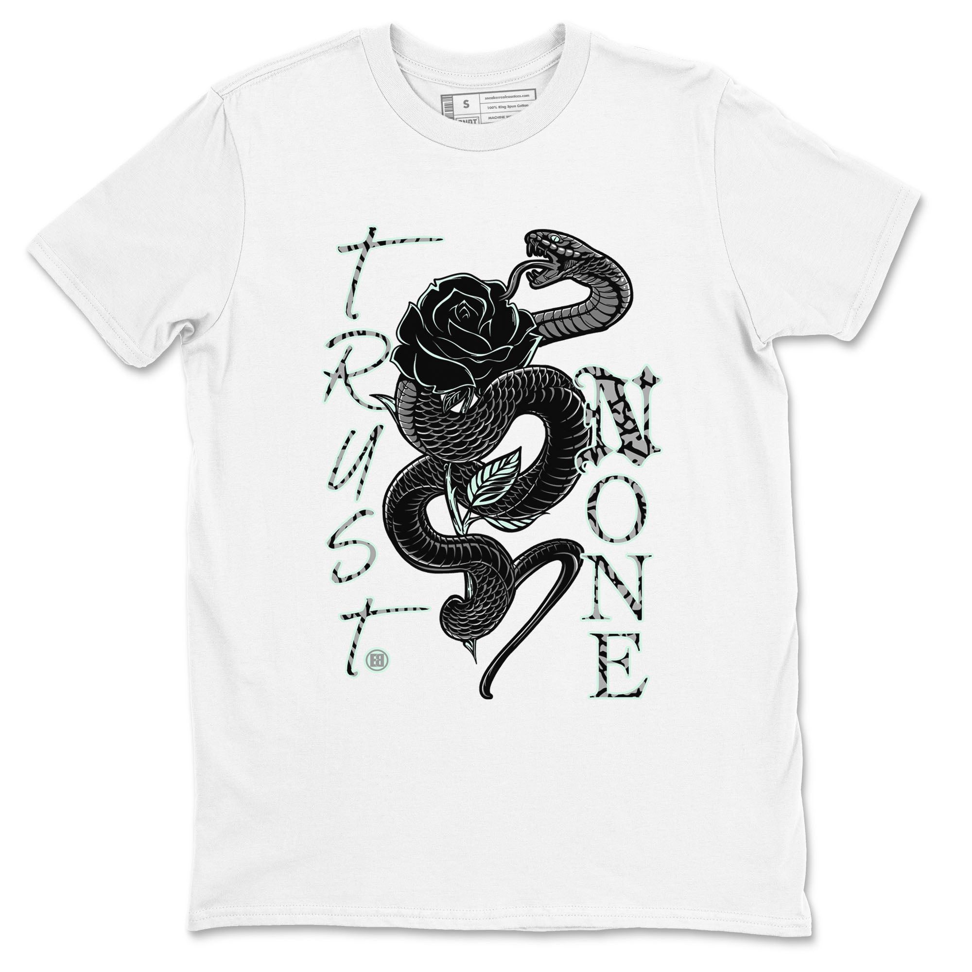 3s Green Glow shirt to match jordans Trust None sneaker tees Air Jordan 3 Green Glow Drip Gear Zone unisex cotton White 2 crew neck shirt