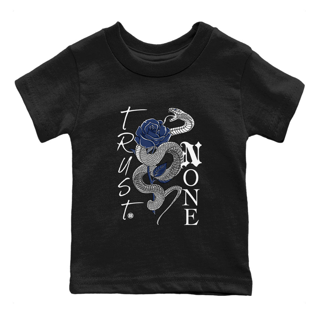 AJ3 Midnight Navy shirt to match jordans Trust None sneaker match t-shirt 3s Midnight Navy Drip Gear Zone baby toddler Black 2 cotton sneaker tee