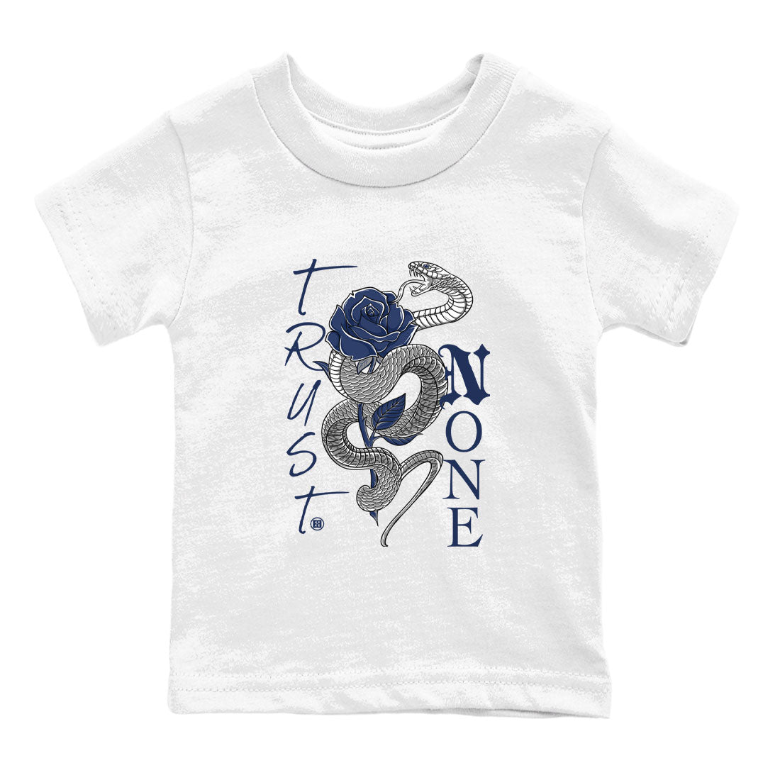 AJ3 Midnight Navy shirt to match jordans Trust None sneaker match t-shirt 3s Midnight Navy Drip Gear Zone baby toddler White 2 cotton sneaker tee
