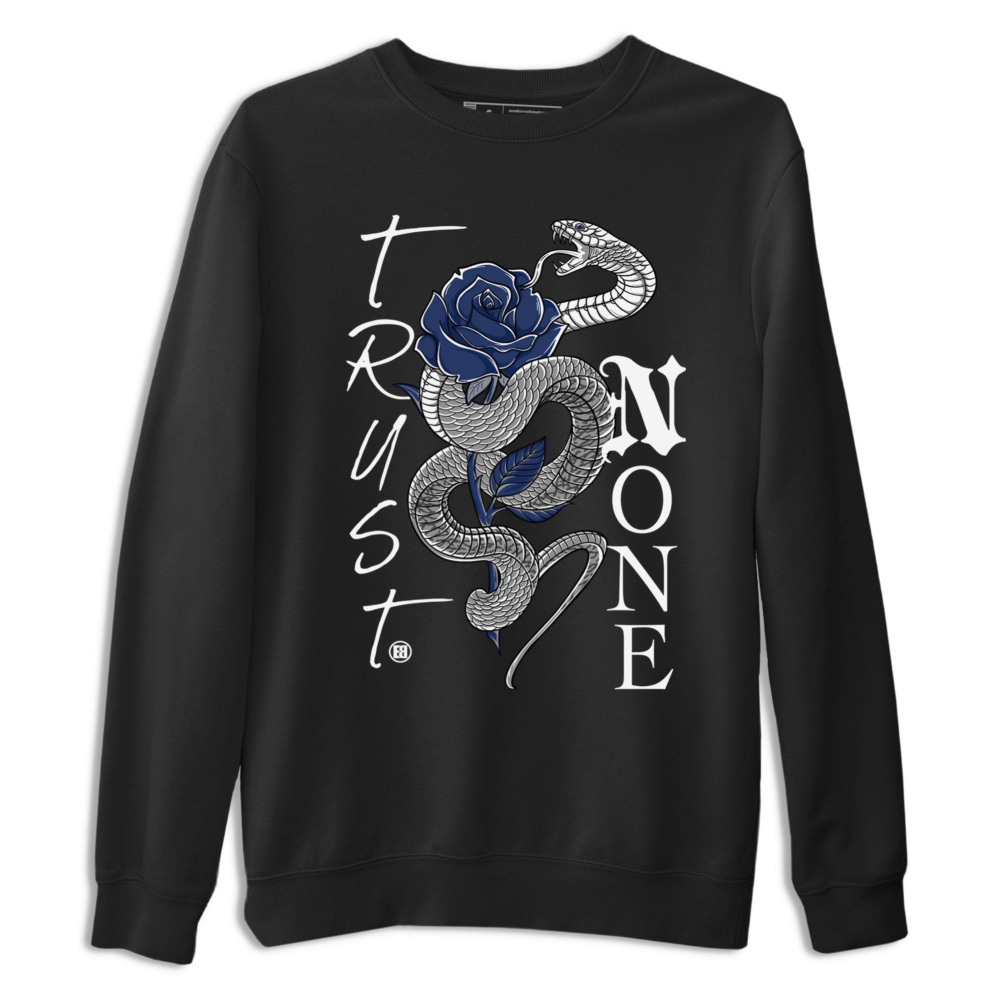 AJ3 Midnight Navy shirt to match jordans Trust None sneaker match t-shirt 3s Midnight Navy Drip Gear Zone unisex cotton Black 2 Crew Neck T-Shirt