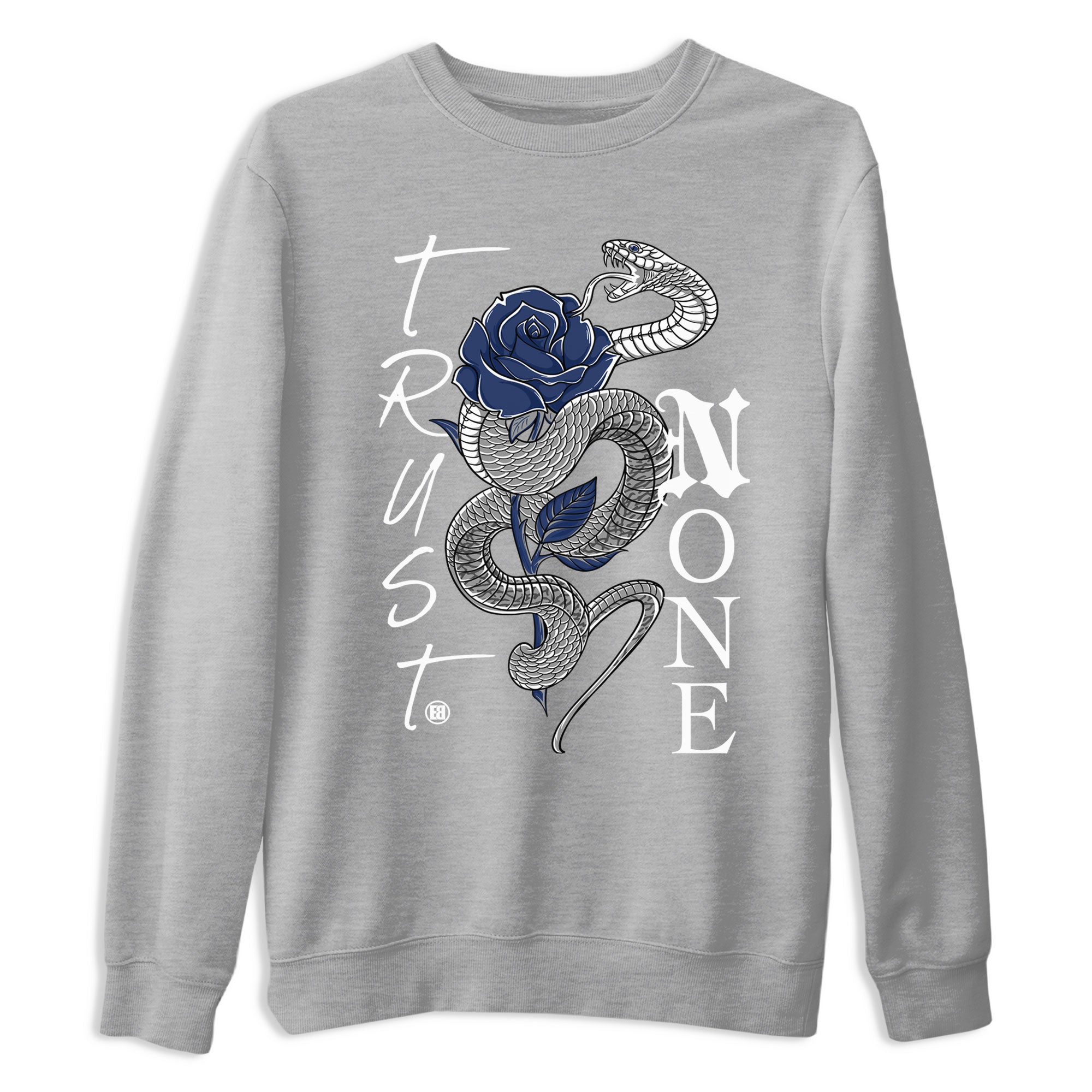 AJ3 Midnight Navy shirt to match jordans Trust None sneaker match t-shirt 3s Midnight Navy Drip Gear Zone unisex cotton Heather Grey 2 Crew Neck T-Shirt