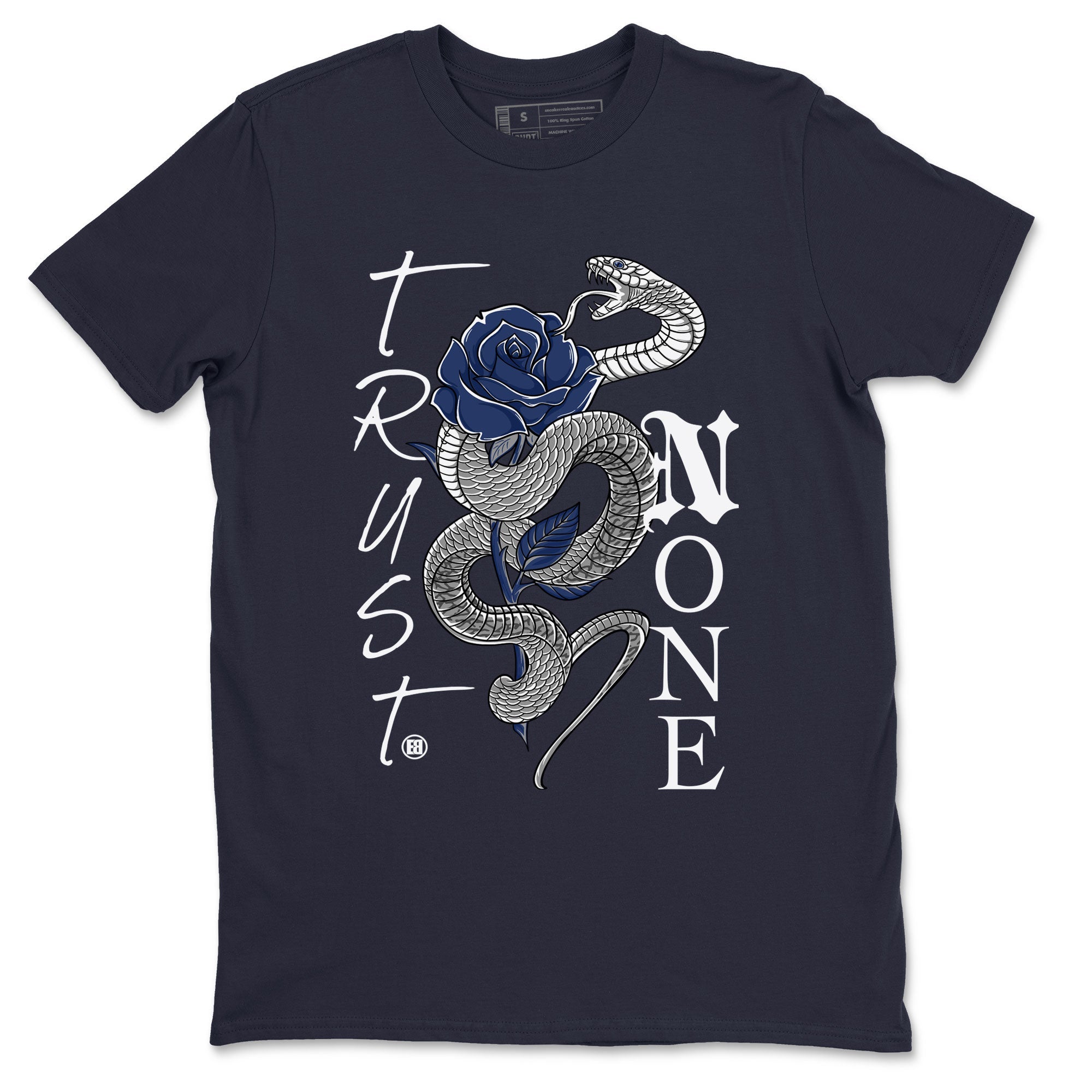 AJ3 Midnight Navy shirt to match jordans Trust None sneaker match t-shirt 3s Midnight Navy Drip Gear Zone unisex cotton Navy 2 Crew Neck T-Shirt