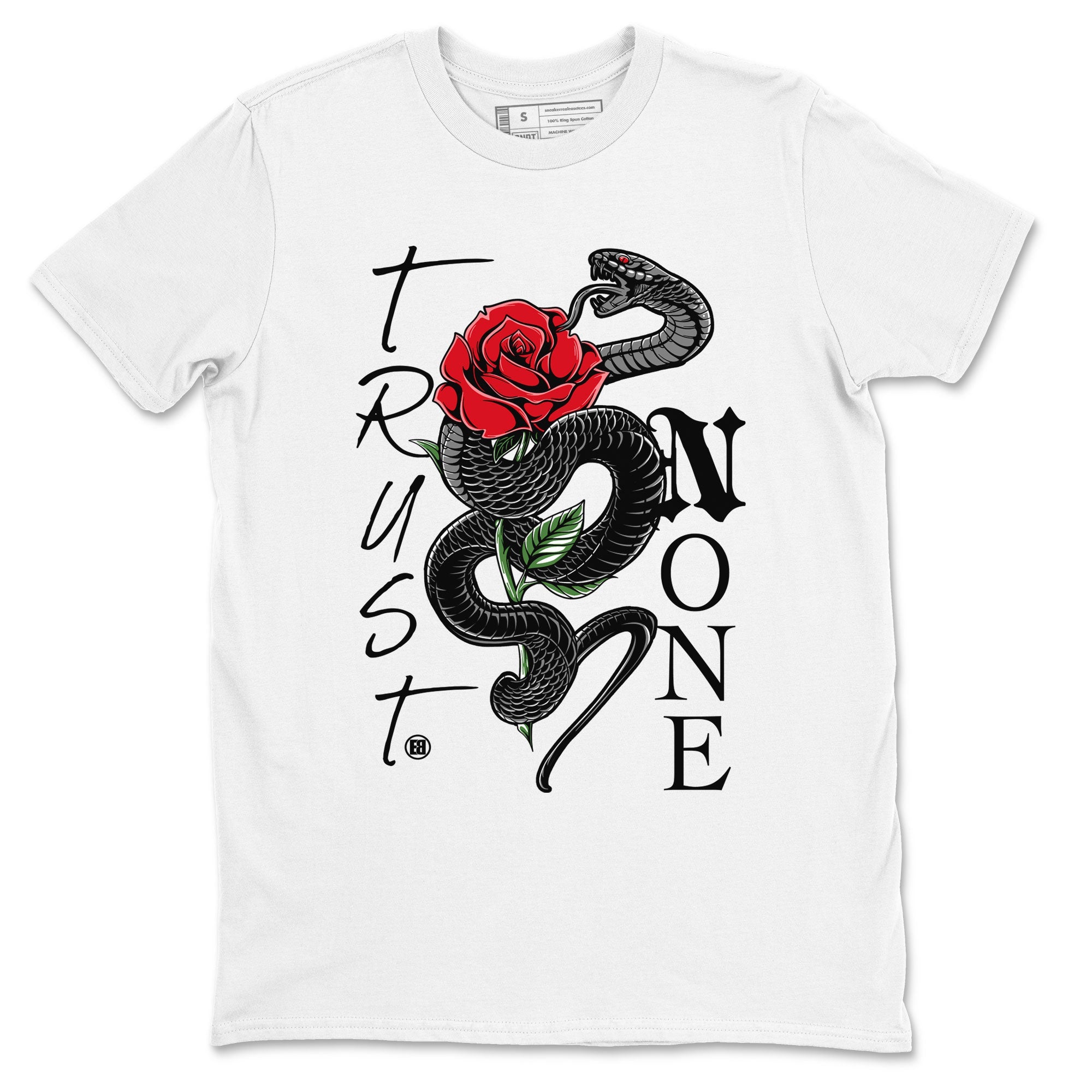 Air Jordan 4 Bred Reimagined shirt to match jordans Trust None sneaker shirts AJ4 Bred Reimagined Drip Gear Zone unisex crew neck cotton White 2 crew neck shirt