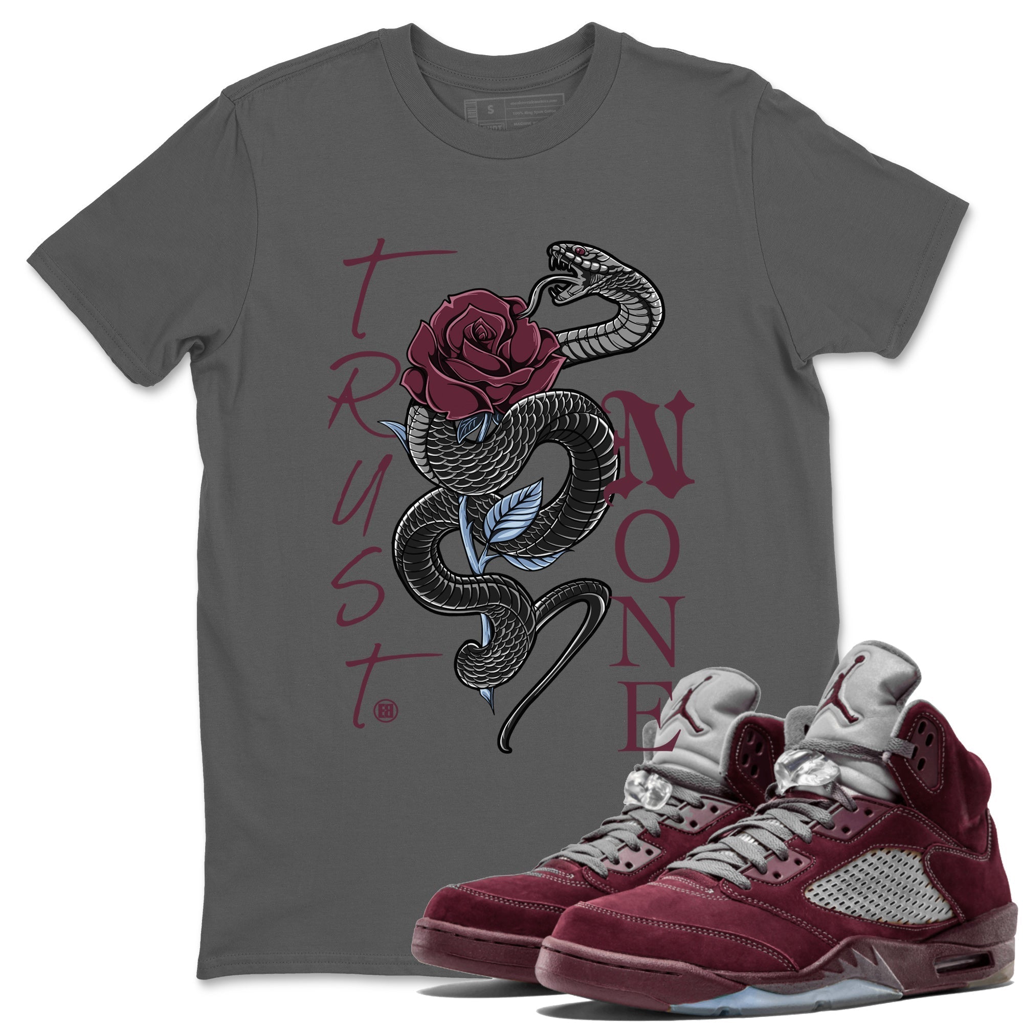 Jordan 5 Burgundy Shirts Trust None Sneaker Tees Air Jordan 5 Burgundy Sneaker Release Tees Unisex Shirts Cool Grey 1