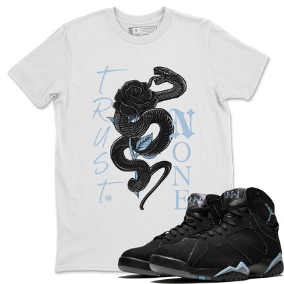 AJ7 Chambray Sneaker Match Tees Trust None Sneaker Tees Air Jordan 7 Chambray Sneaker Release Tees Unisex Shirts White 1