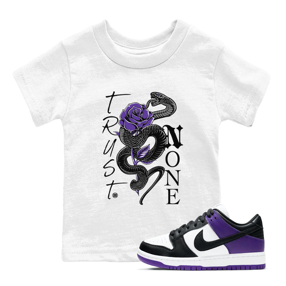 Nike SB Dunk Low Court Purple Shirt To Match Jordans Trust None Streetwear Fashion Dunk Low Court Purple Drip Gear Zone baby toddler White 1 cotton Shirt