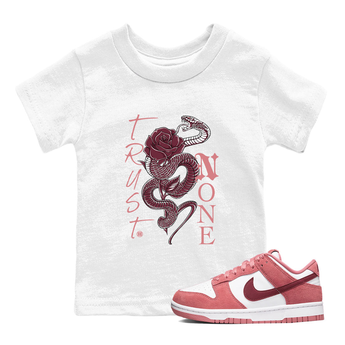 Dunks Valentines Day shirt to match jordans Trust None sneaker tees Dunks Valentine's Day Drip Gear Zone baby toddler White 1 cotton Shirt