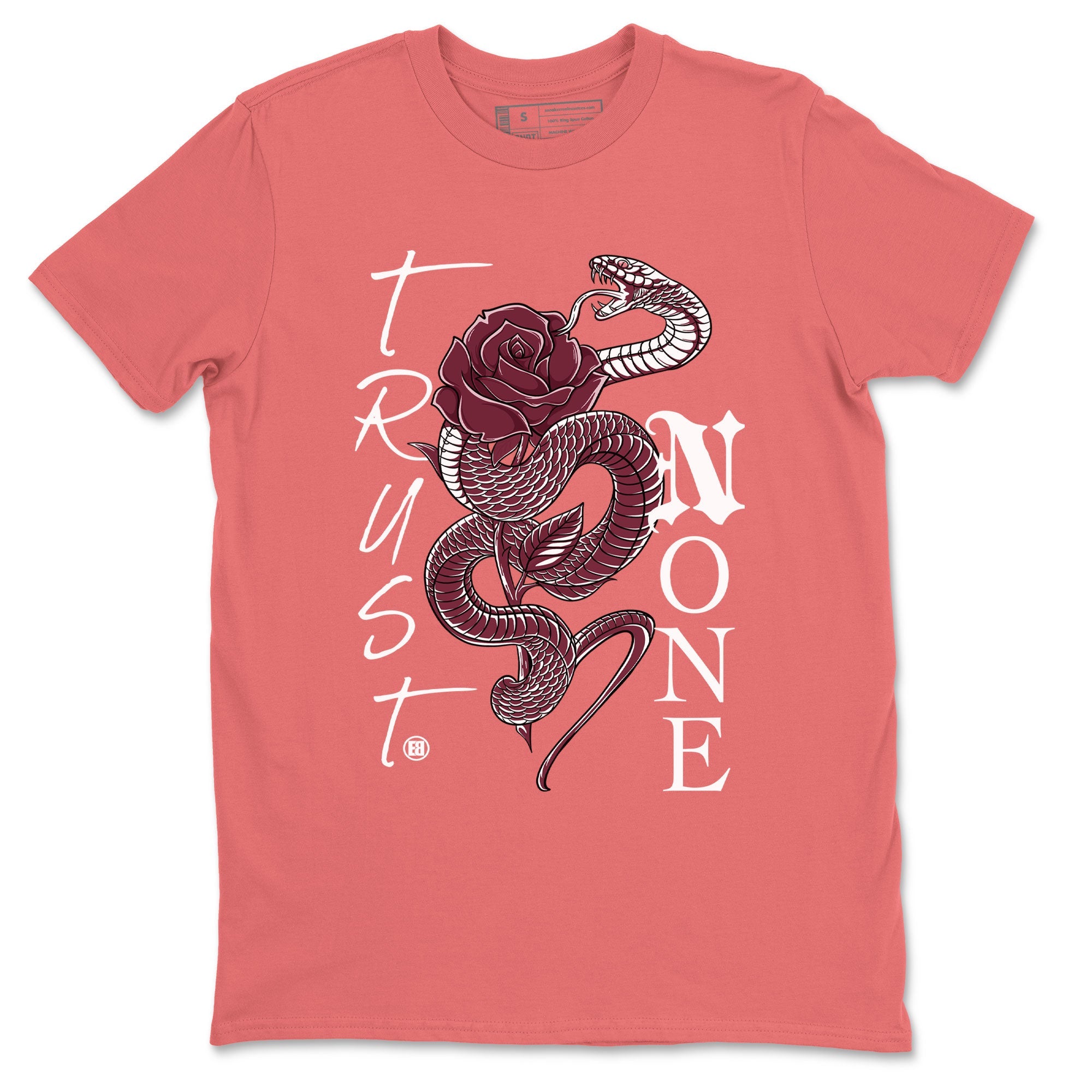 Dunks Valentines Day shirt to match jordans Trust None sneaker tees Dunks Valentine's Day Drip Gear Zone unisex cotton Coral 2 crew neck shirt