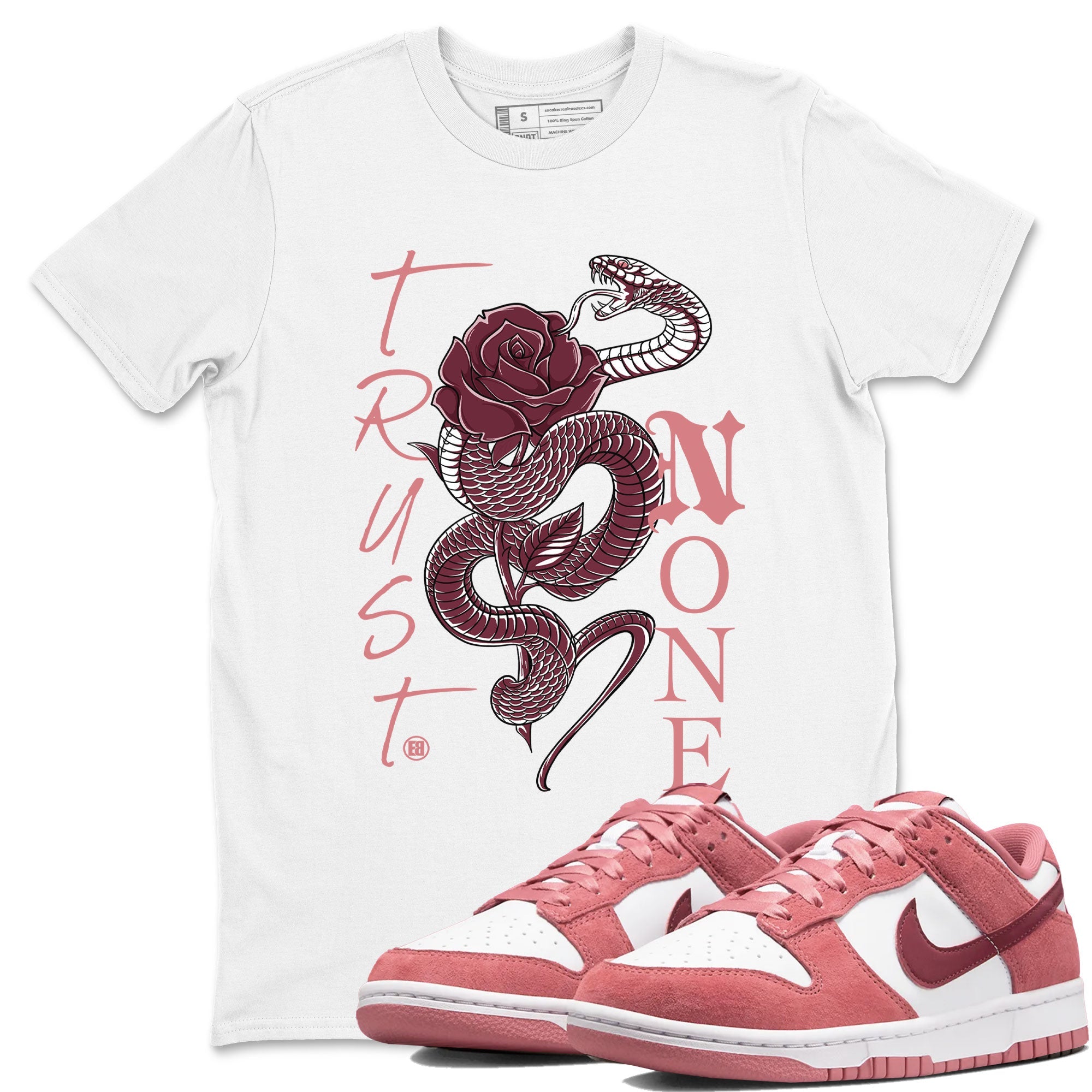 Dunks Valentines Day shirt to match jordans Trust None sneaker tees Dunks Valentine's Day Drip Gear Zone unisex cotton White 1 crew neck shirt