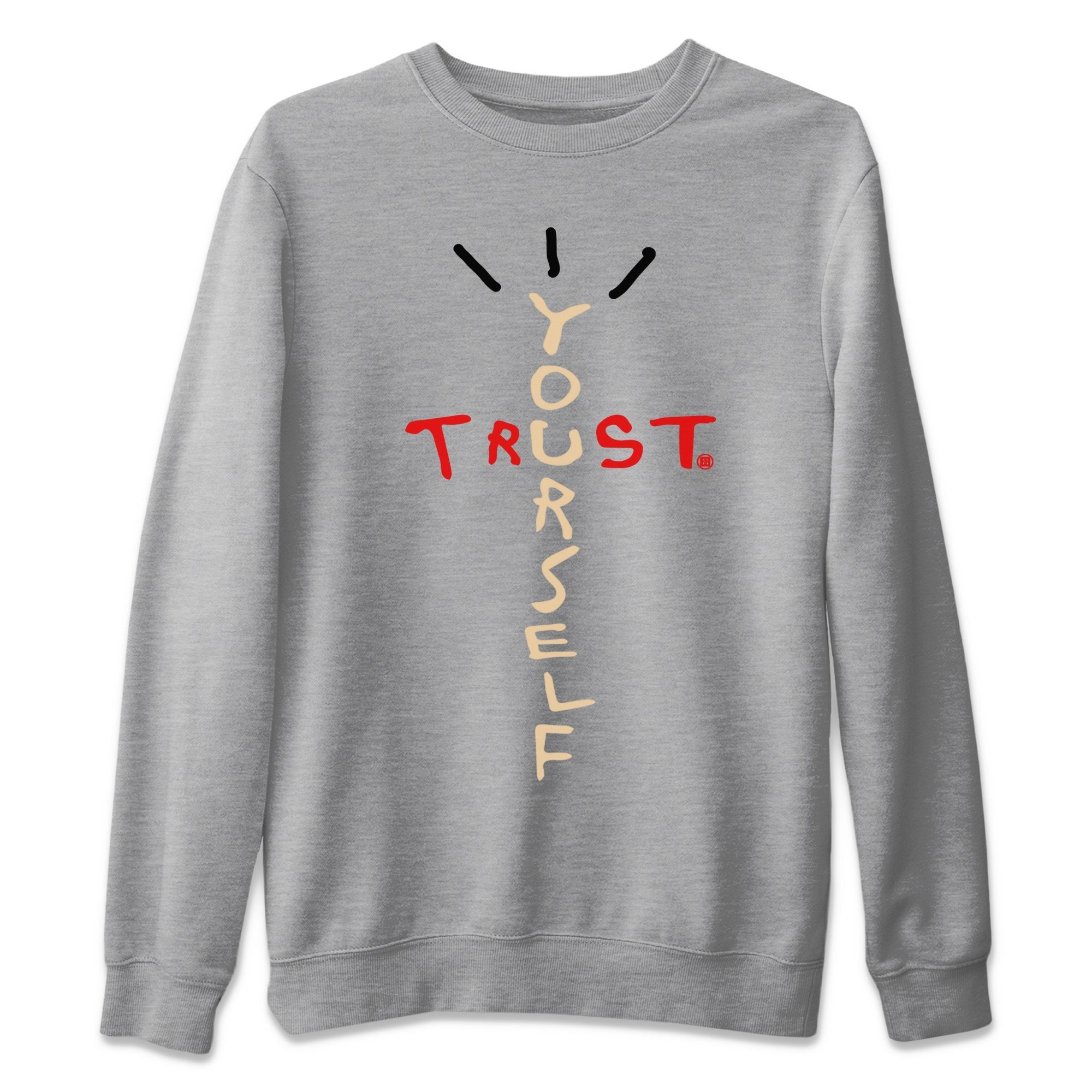 Jordan 2 OFF-WHITE Varsity Red Shirt To Match Jordans Trust Yourself Sneaker Tees Jordan 2 OFF-WHITE Varsity Red Drip Gear Zone Sneaker Matching Clothing Unisex Shirts