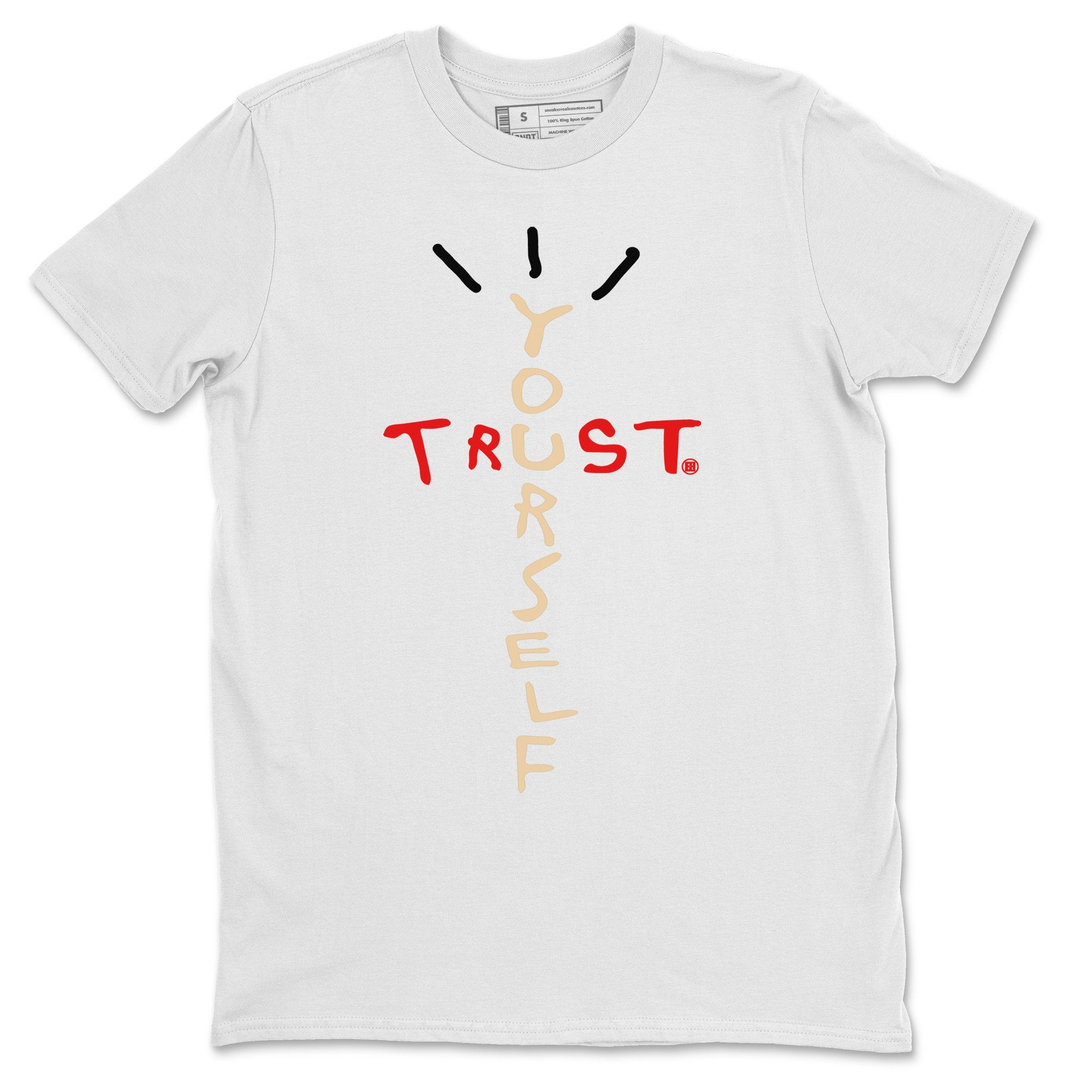 Jordan 2 OFF-WHITE Varsity Red Shirt To Match Jordans Trust Yourself Sneaker Tees Jordan 2 OFF-WHITE Varsity Red Drip Gear Zone Sneaker Matching Clothing Unisex Shirts