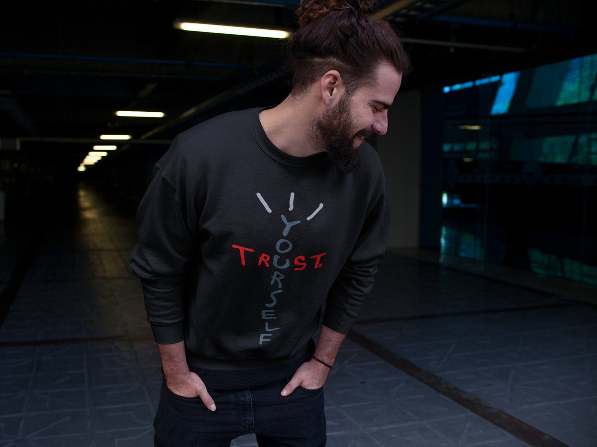 Jordan 1 Element Gore-Tex Black Grey Sneaker Matching T-Shirt Trust Yourself Sneaker Tees Jordan 1 Element Gore-Tex Black Grey Sneaker Release Tees Crew Neck Tees