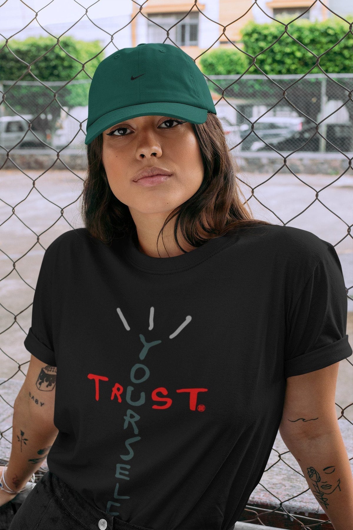 Jordan 1 Element Gore-Tex Black Grey Sneaker Matching T-Shirt Trust Yourself Sneaker Tees Jordan 1 Element Gore-Tex Black Grey Sneaker Release Tees Crew Neck Tees