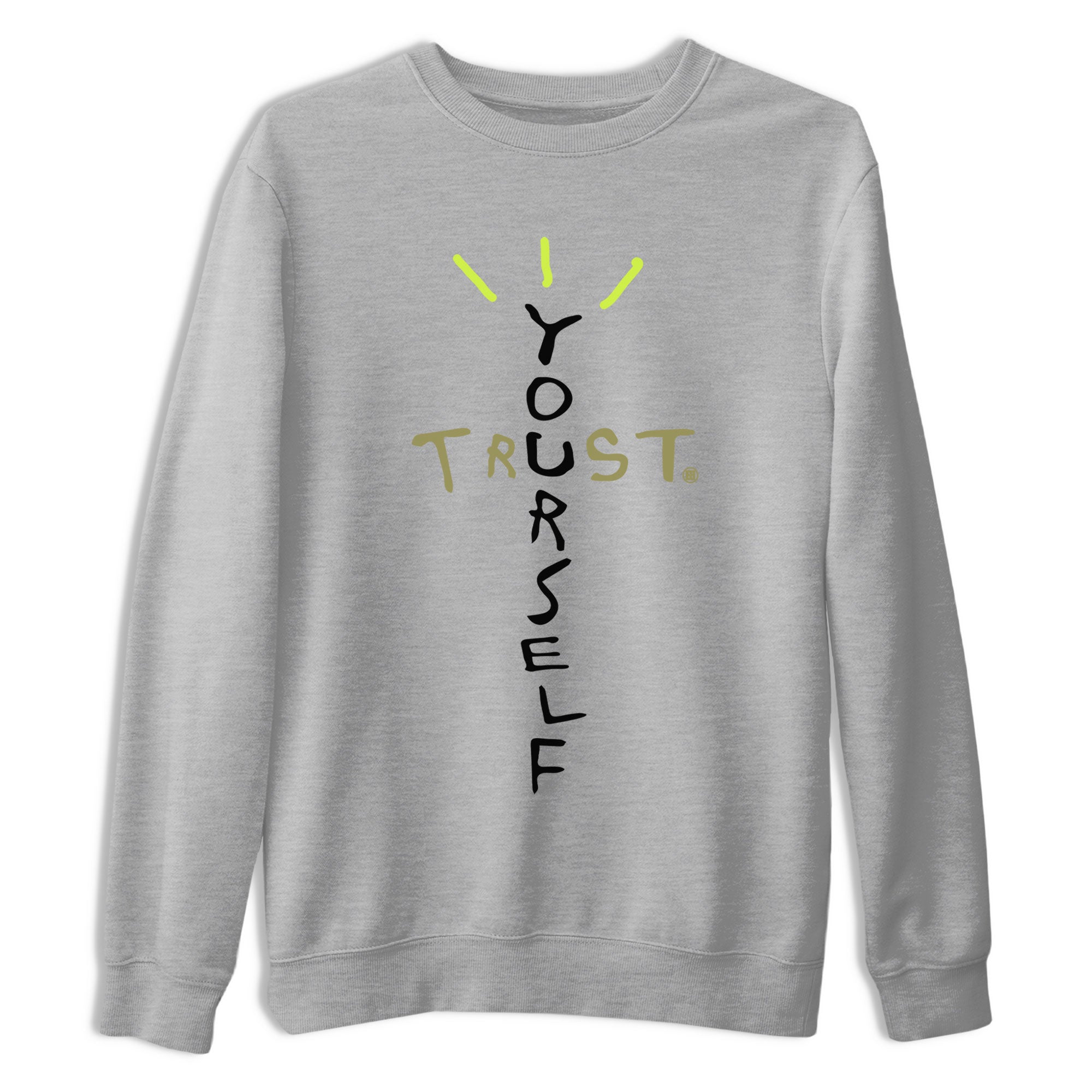 Air Jordan 1 X Travis Scott Golf Olive shirt to match jordans Trust Yourself Streetwear Sneaker Shirt Air Jordan 1 Travis Scott Golf Drip Gear Zone Sneaker Matching Clothing Unisex Heather Grey 2 T-Shirt