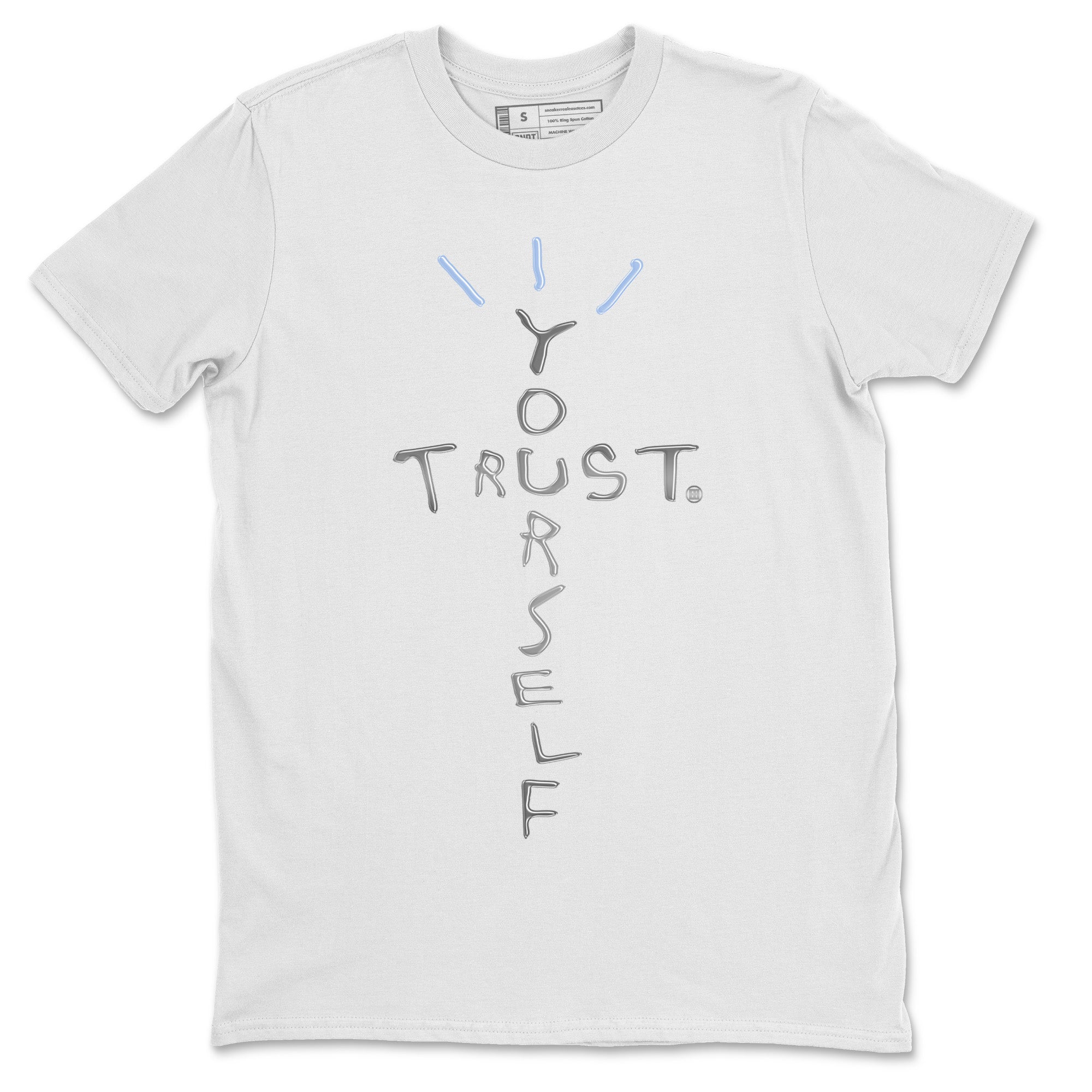 Air Jordan 11 White Cement Sneaker Match Tees Trust Yourself Streetwear Sneaker Shirt Air Jordan 11 Cement Grey Sneaker Release Tees Unisex Shirts White 2