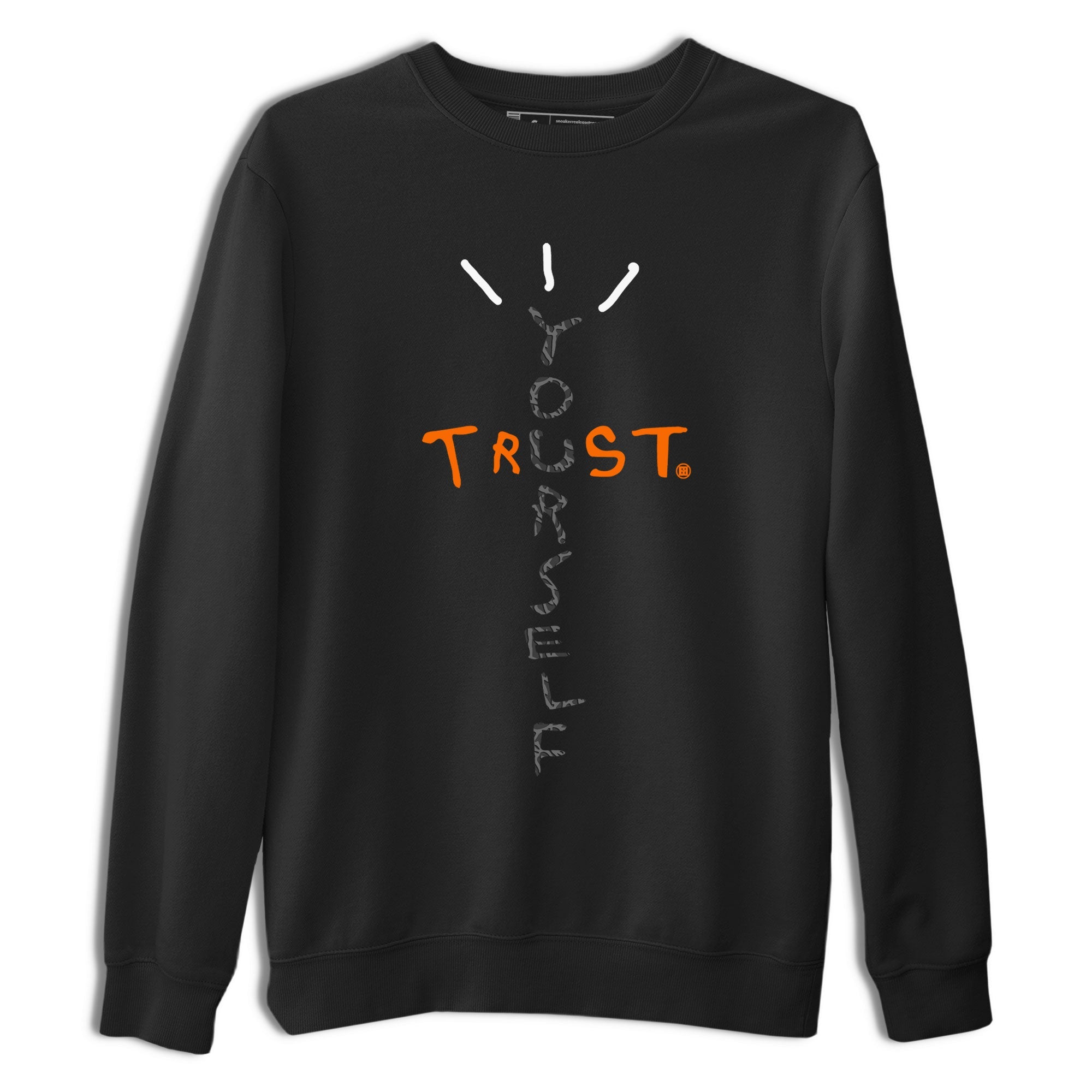 Jordan 3 Retro Fear AJ3 Grey shirt to match jordans Trust Yourself sneaker tees Air Jordan 3 Fear Drip Gear Zone Crew Neck Casual Unisex Black 2 T-Shirt