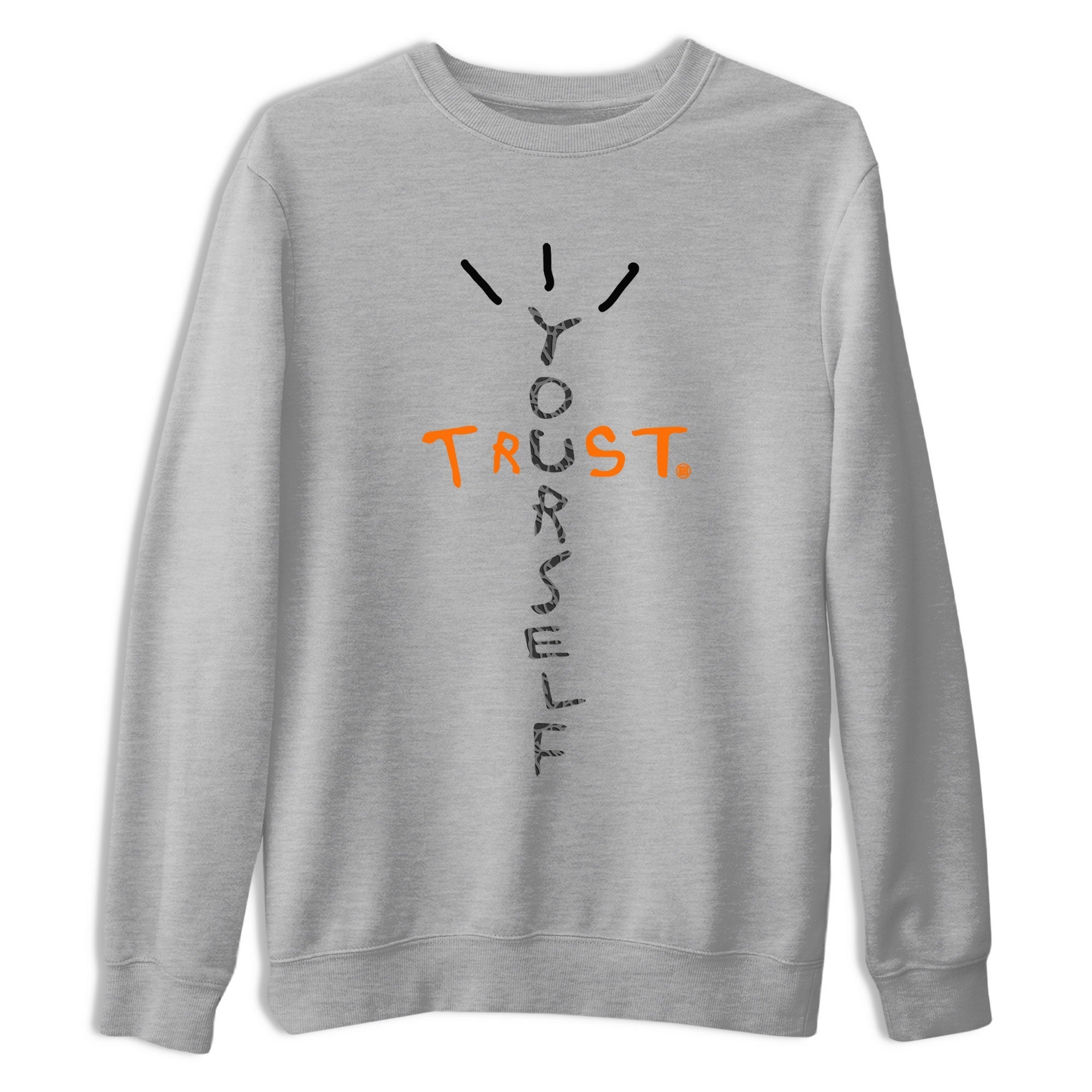 Jordan 3 Retro Fear AJ3 Grey shirt to match jordans Trust Yourself sneaker tees Air Jordan 3 Fear Drip Gear Zone Crew Neck Casual Unisex Heather Grey 2 T-Shirt