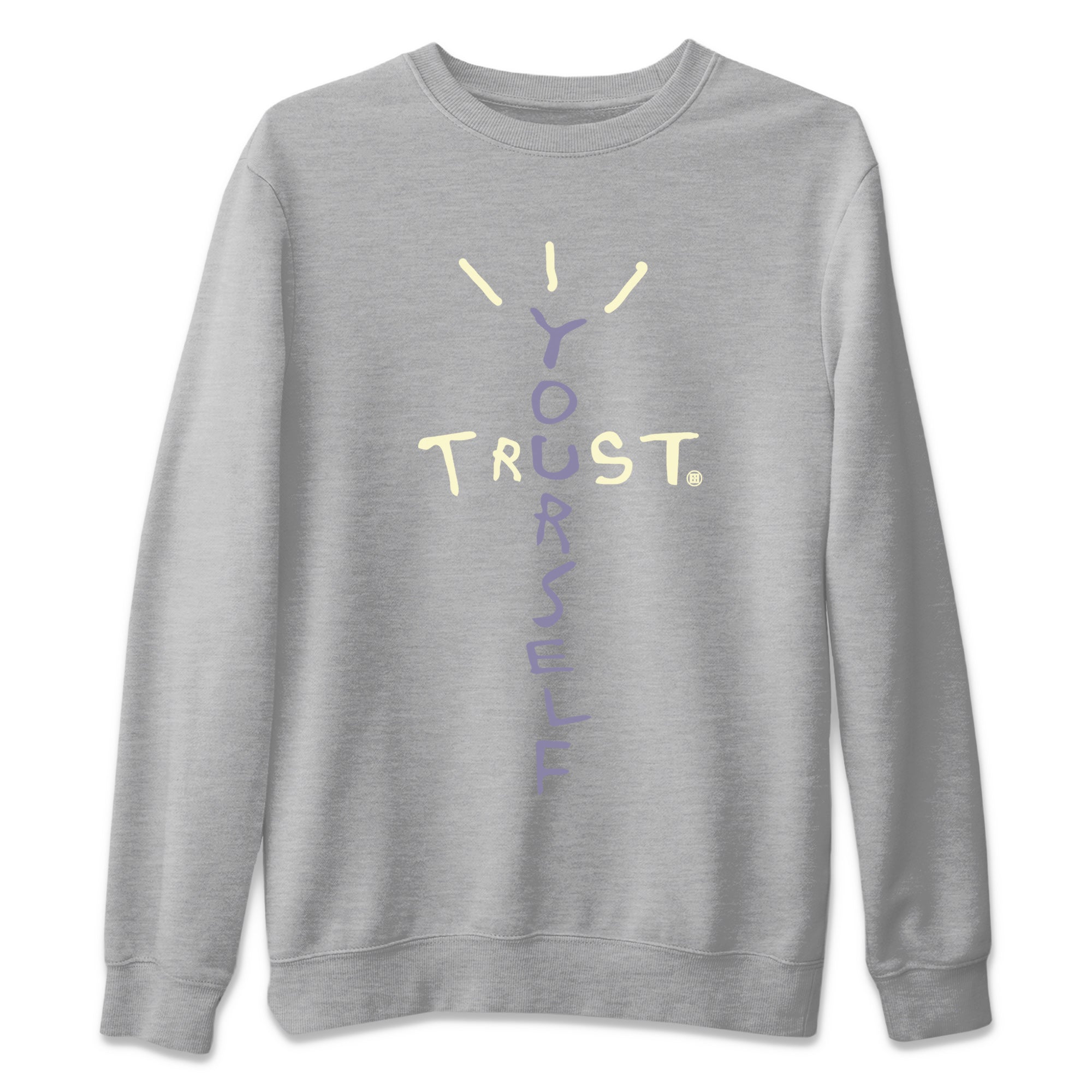 Air Jordan 5 Indigo Haze Sneaker Match Tees Trust Yourself Streetwear Sneaker Shirt 5s Indigo Haze Sneaker Release Tees Unisex Shirts Heather Grey 2