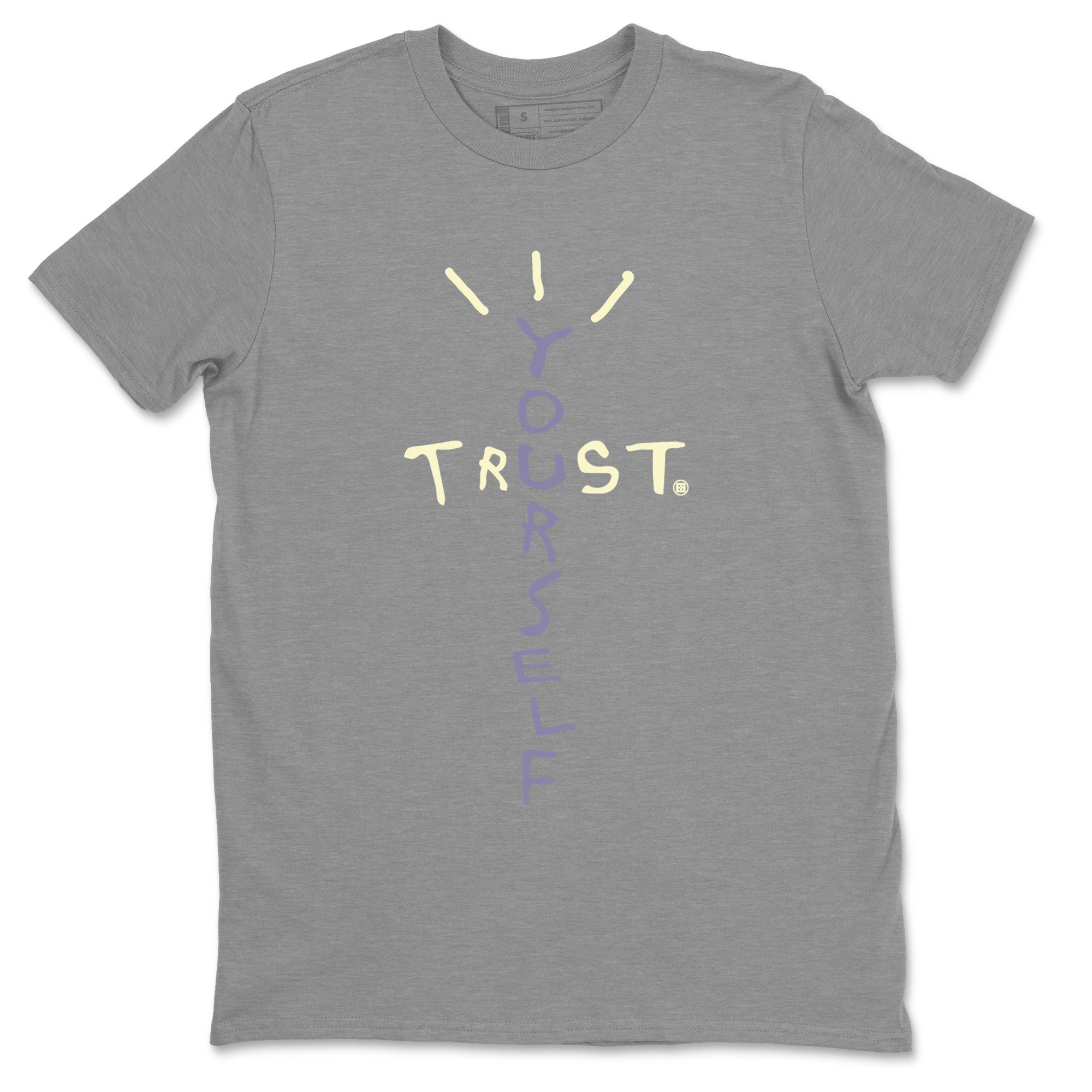Air Jordan 5 Indigo Haze Sneaker Match Tees Trust Yourself Streetwear Sneaker Shirt 5s Indigo Haze Sneaker Release Tees Unisex Shirts Heather Grey 2