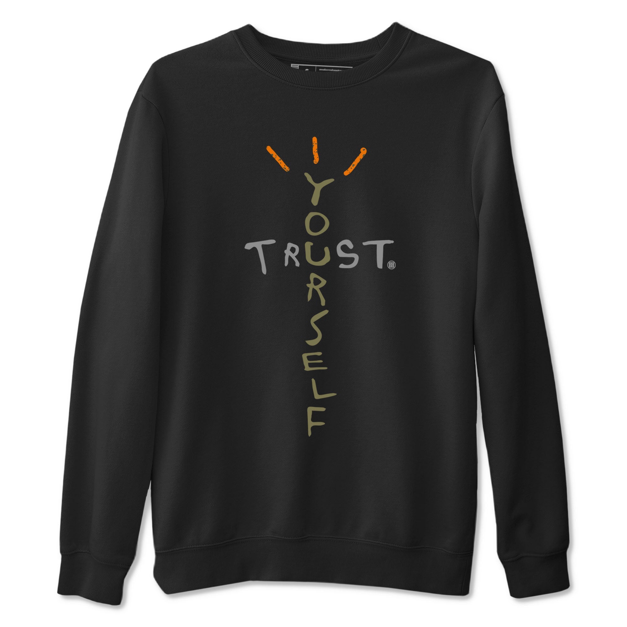 Air Jordan 5 Olive shirt to match jordans Trust Yourself sneaker tees 5s Olive Drip Gear Zone unisex cotton Black 2 crew neck shirt