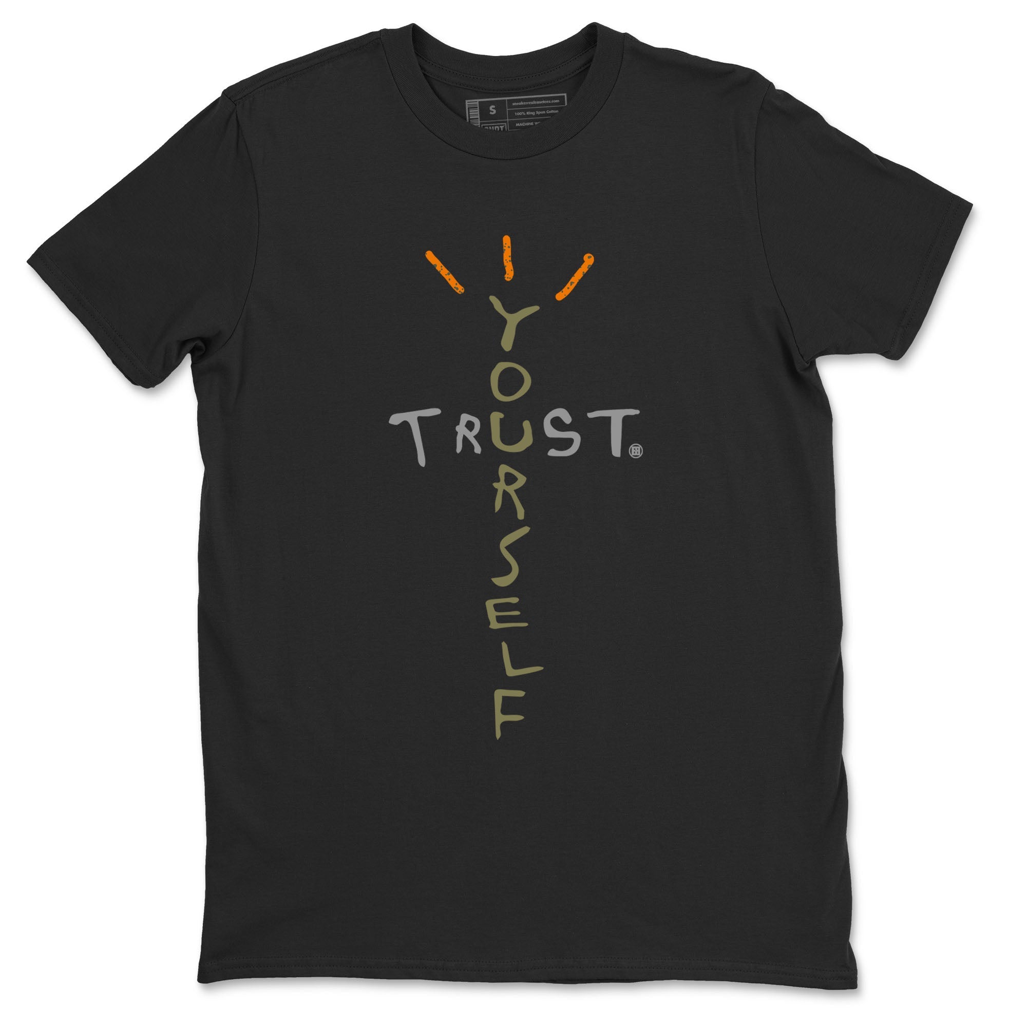 Air Jordan 5 Olive shirt to match jordans Trust Yourself sneaker tees 5s Olive Drip Gear Zone unisex cotton Black 2 crew neck shirt