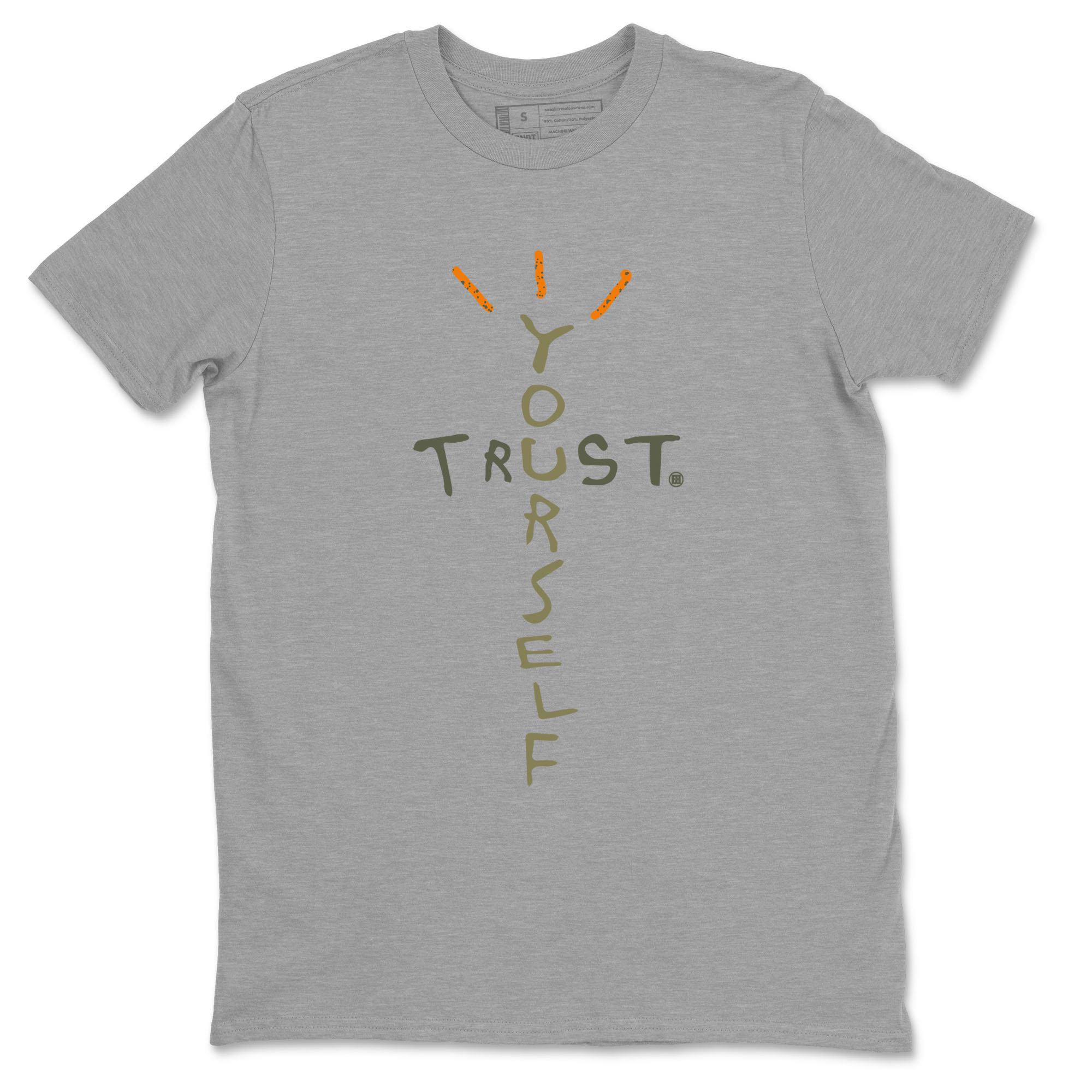 Air Jordan 5 Olive shirt to match jordans Trust Yourself sneaker tees 5s Olive Drip Gear Zone unisex cotton Heather Grey 2 crew neck shirt