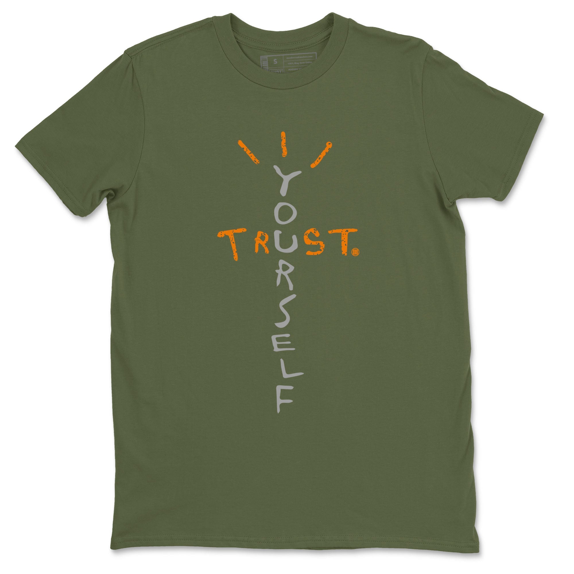 Air Jordan 5 Olive shirt to match jordans Trust Yourself sneaker tees 5s Olive Drip Gear Zone unisex cotton Military Green 2 crew neck shirt