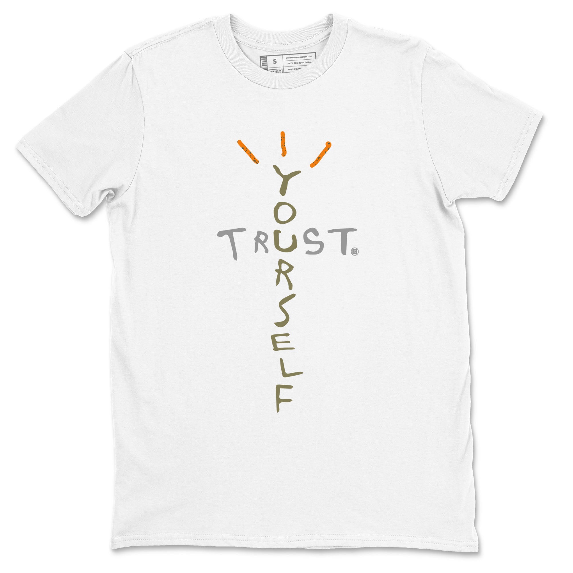 Air Jordan 5 Olive shirt to match jordans Trust Yourself sneaker tees 5s Olive Drip Gear Zone unisex cotton White 2 crew neck shirt