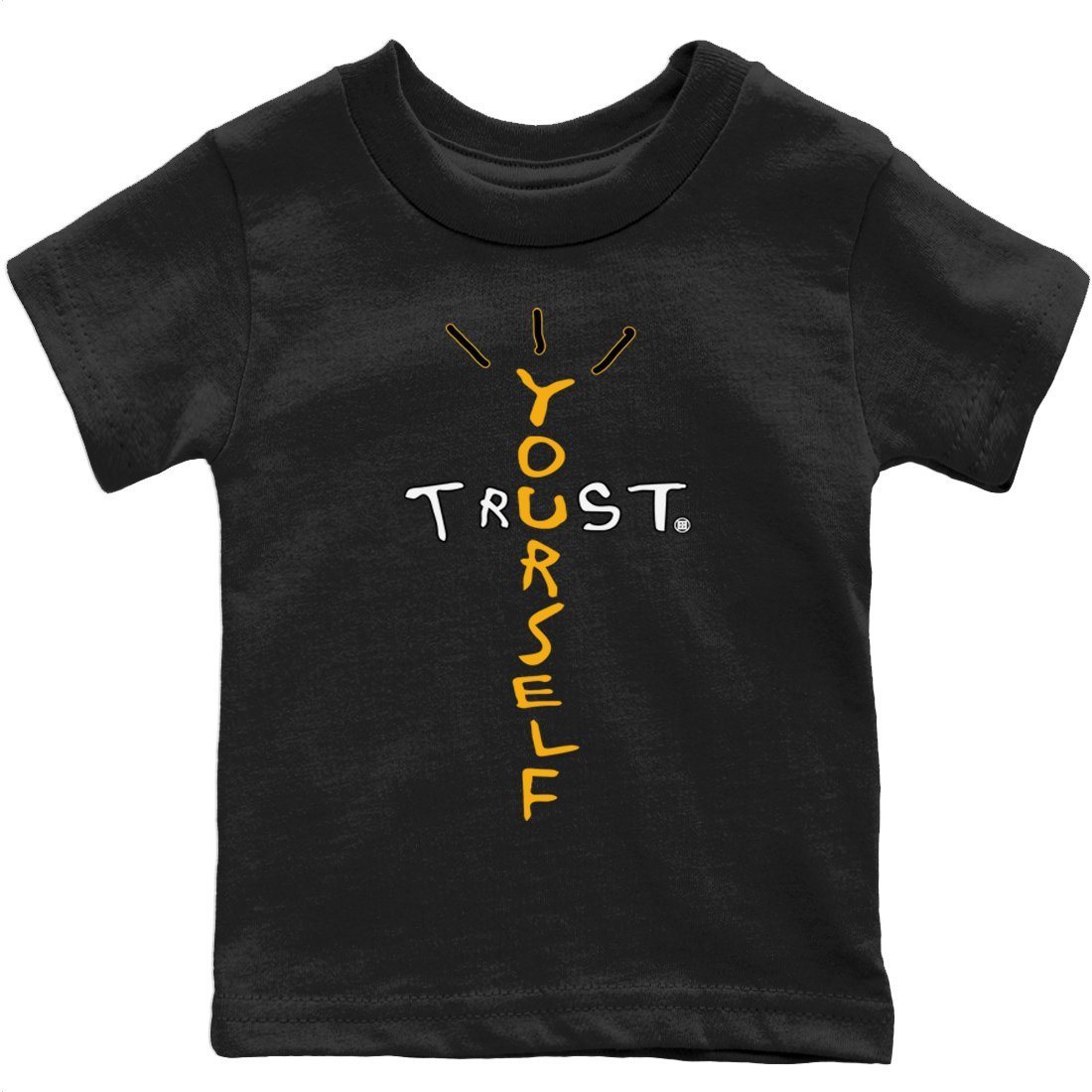 Dunk Championship Goldenrod Sneaker Match Tees Trust Yourself Sneaker Tees Dunk Championship Goldenrod Jordan to match sneaker T-Shirt Kids Shirts