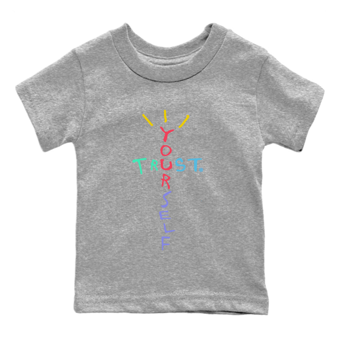 Dunk Easter Candy Sneaker Match Tees Trust Yourself Streetwear Sneaker Shirt Holiday Easter T-Shirt Sneaker Release Tees Kids Shirts Heather Grey 2