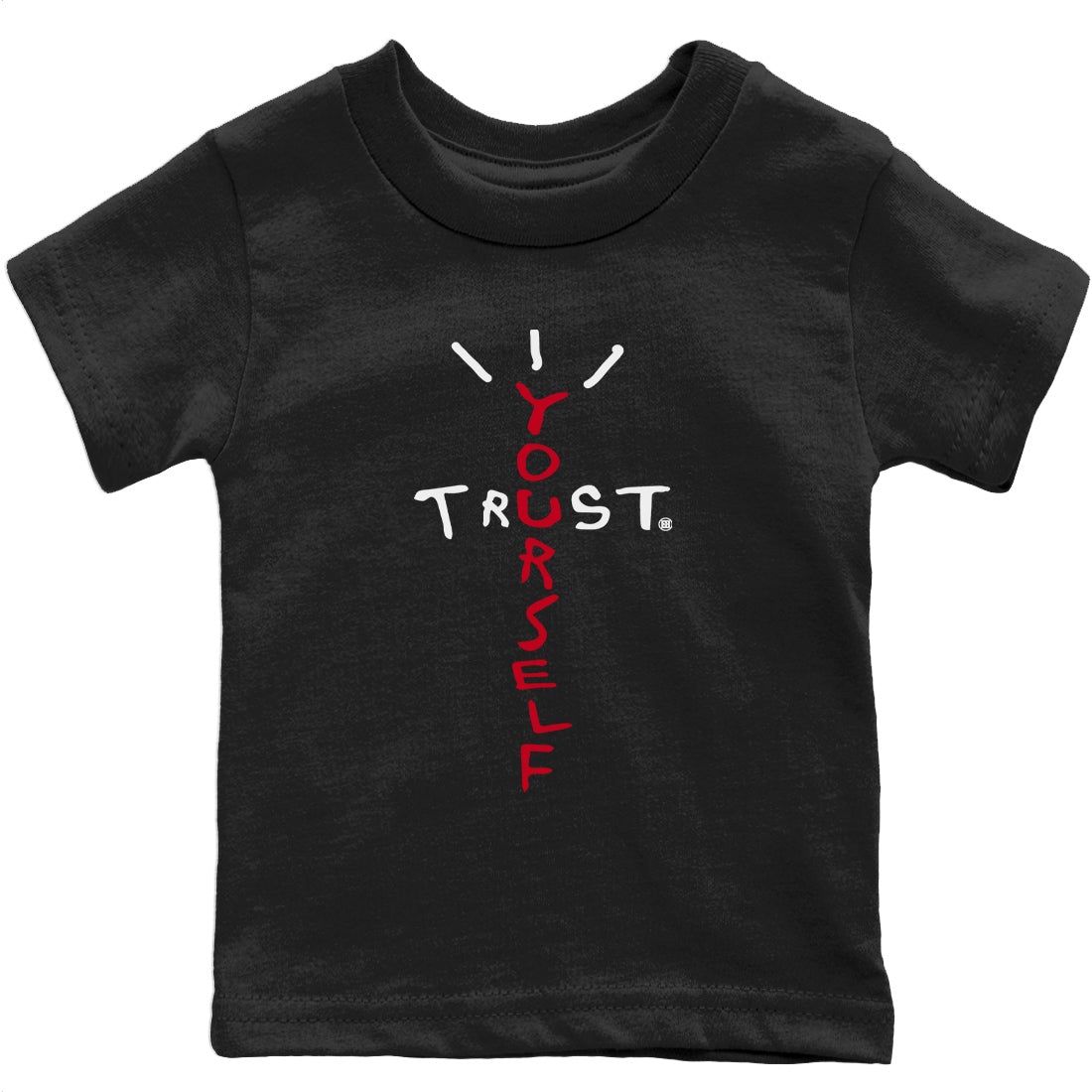 Jordan 1 Bred Patent Sneaker Matching T-Shirt Trust Yourself Sneaker Tees Jordan 1 Bred Patent Sneaker Release Tees Kids Shirts