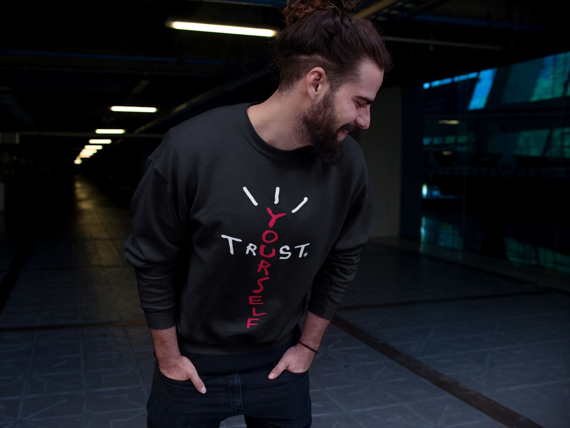 Jordan 1 Bred Patent Sneaker Matching T-Shirt Trust Yourself Sneaker Tees Jordan 1 Bred Patent Sneaker Release Tees Crew Neck Tees