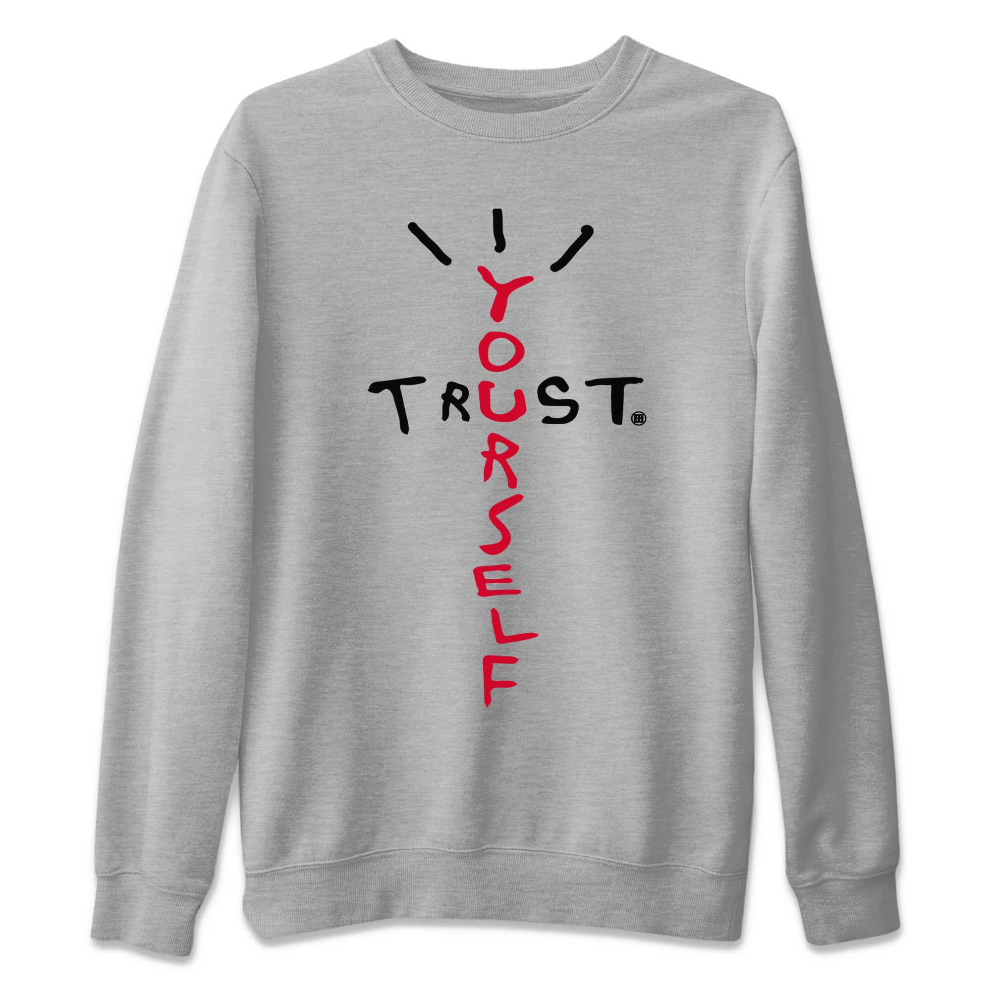 Jordan 1 Bred Patent Sneaker Matching T-Shirt Trust Yourself Sneaker Tees Jordan 1 Bred Patent Sneaker Release Tees Crew Neck Tees