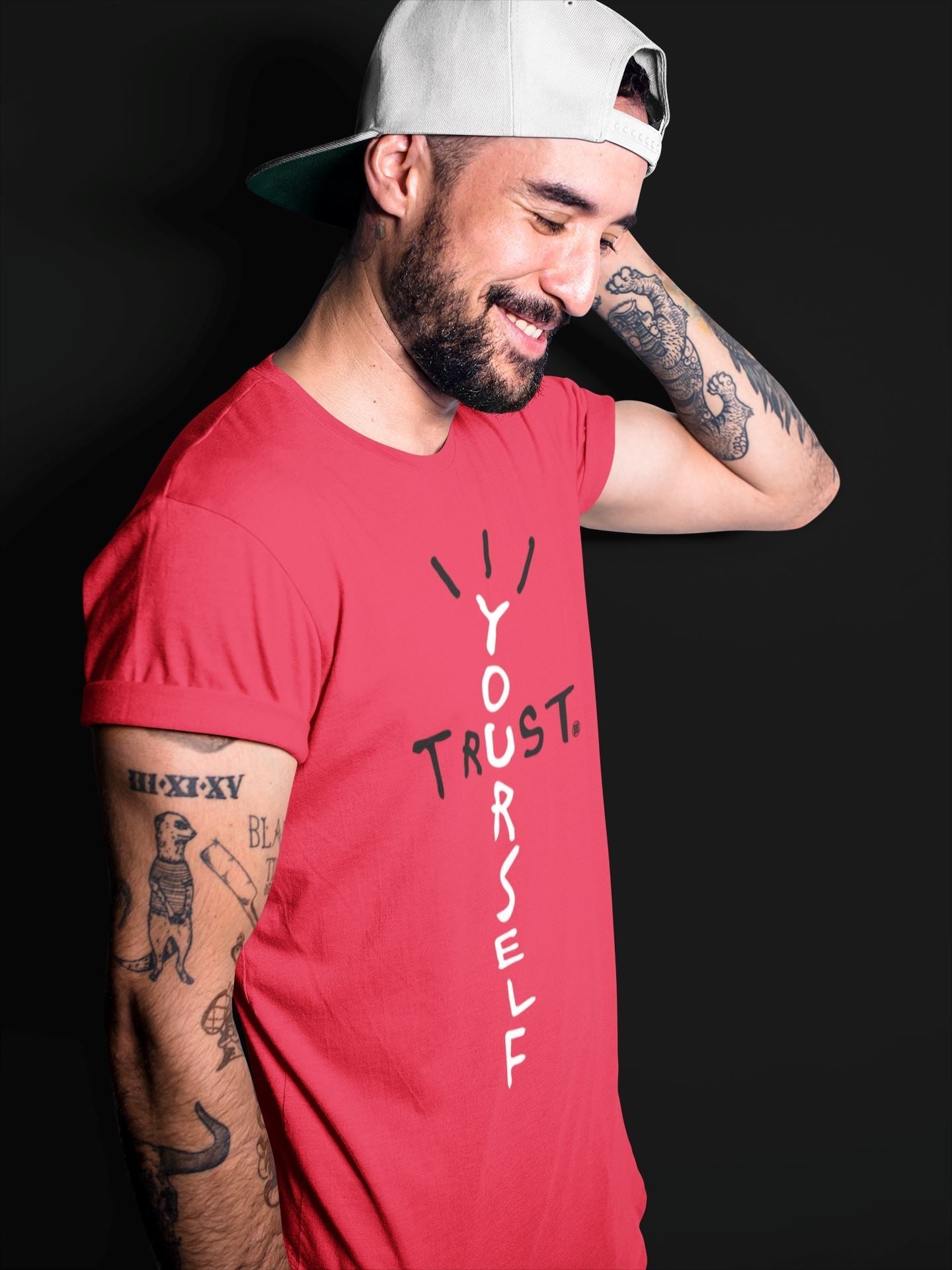 Jordan 1 Bred Patent Sneaker Matching T-Shirt Trust Yourself Sneaker Tees Jordan 1 Bred Patent Sneaker Release Tees Crew Neck Tees