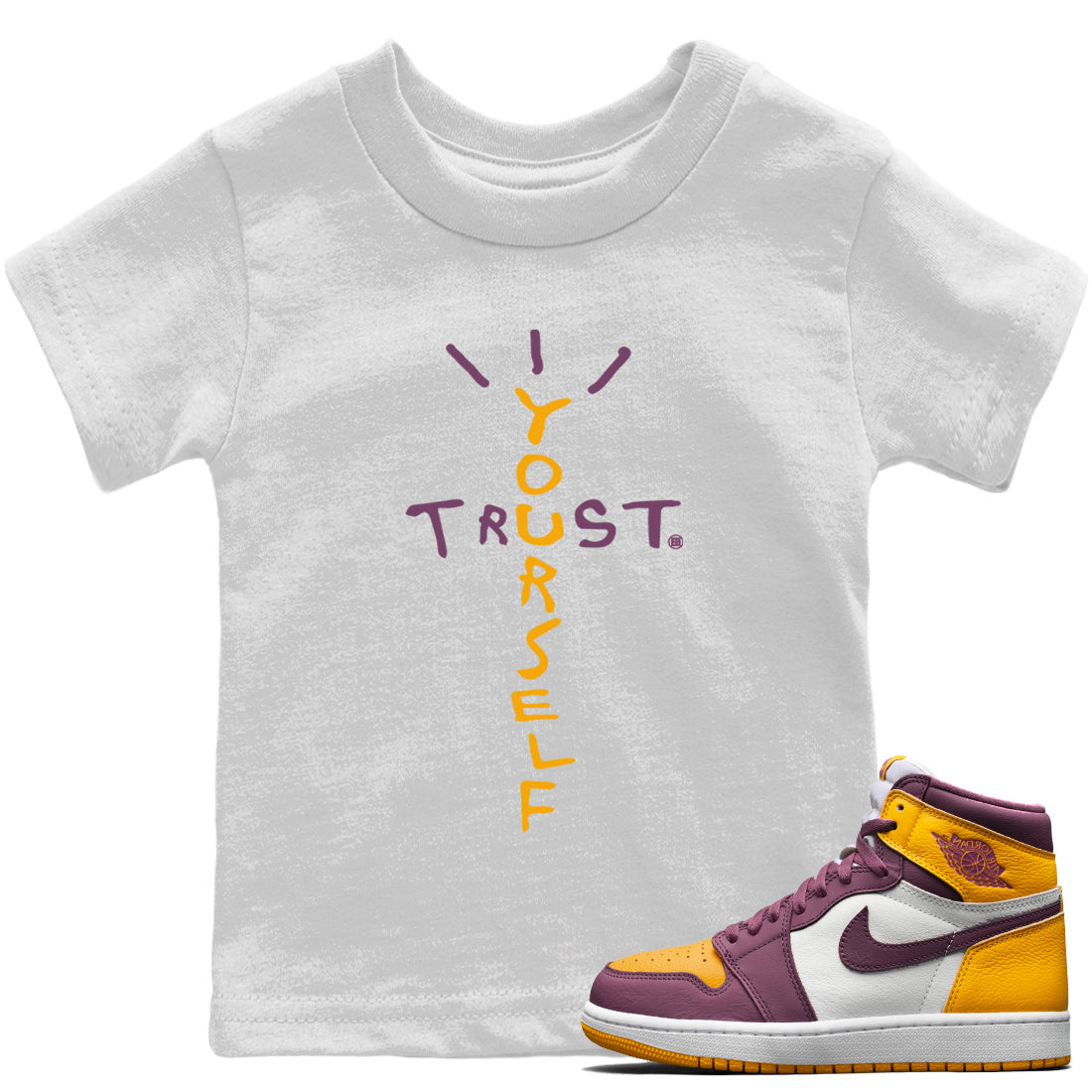 Jordan 1 Brotherhood Sneaker Matching T-Shirt Trust Yourself Sneaker Tees Jordan 1 Brotherhood Sneaker Release Tees Kids Shirts