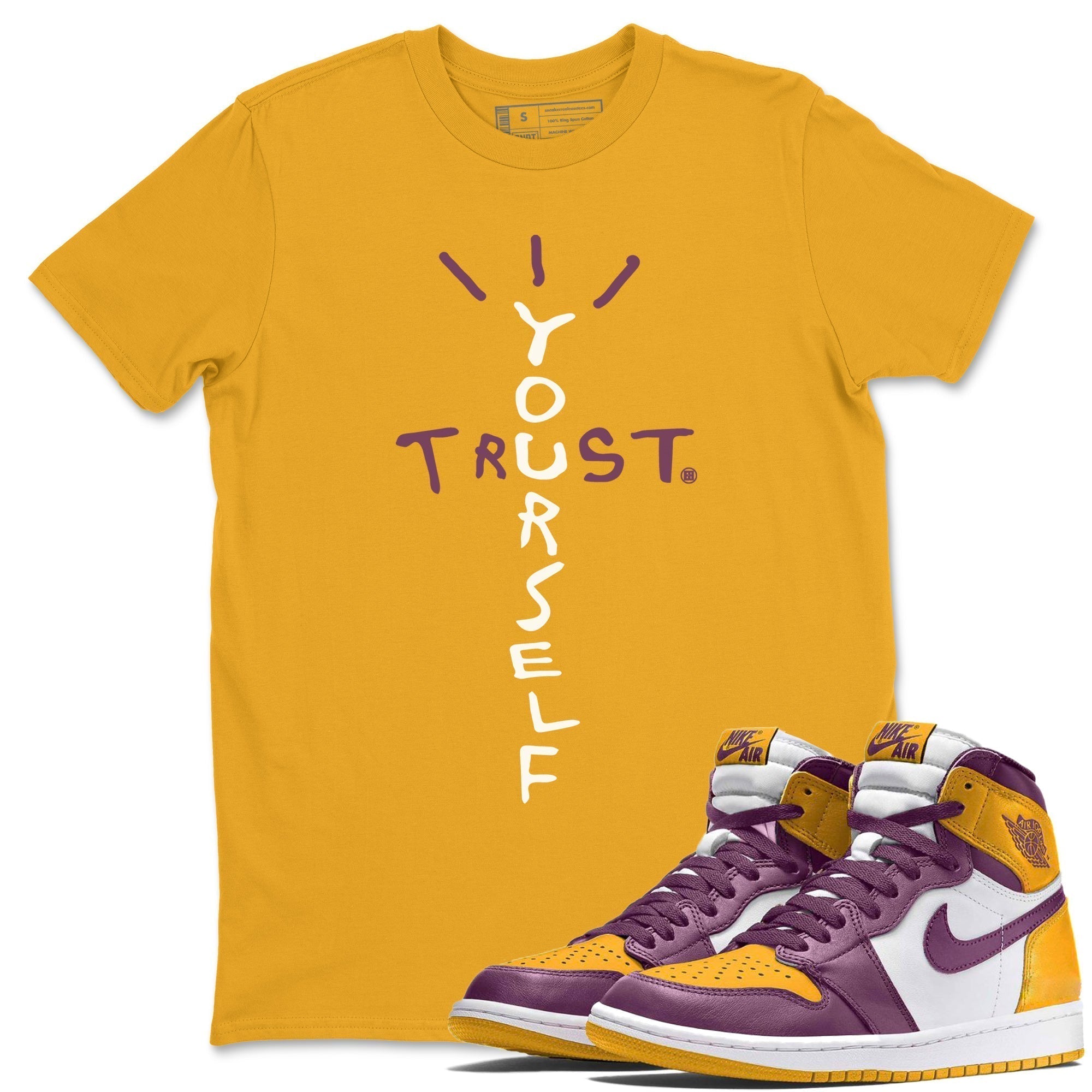 Jordan 1 Brotherhood Sneaker Matching T-Shirt Trust Yourself Sneaker Tees Jordan 1 Brotherhood Sneaker Release Tees Crew Neck Tees