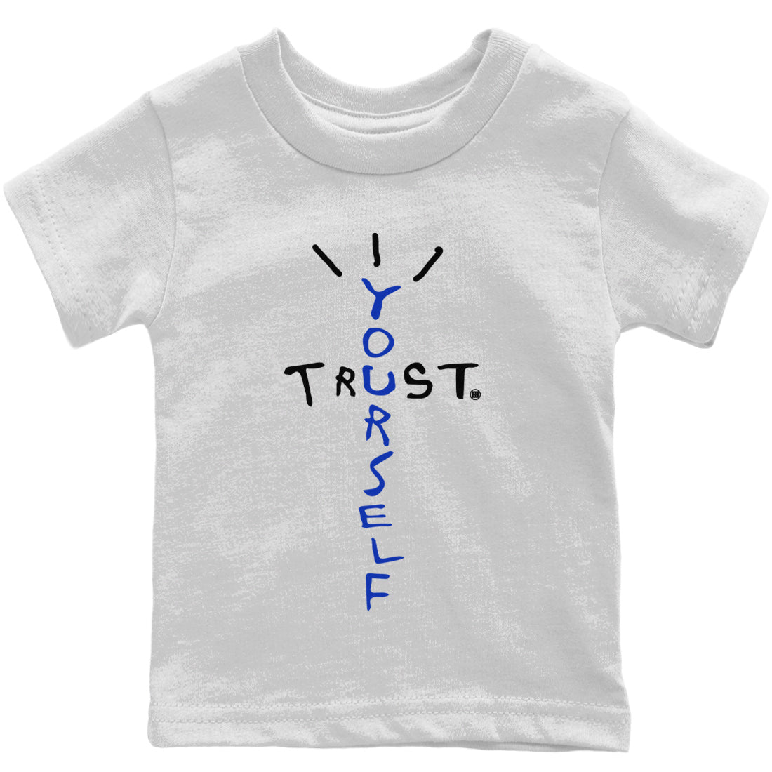 Jordan 12 Hyper Royal Sneaker Matching T-Shirt Trust Yourself Sneaker Tees Jordan 12 Hyper Royal Sneaker Release Tees Kids Shirts