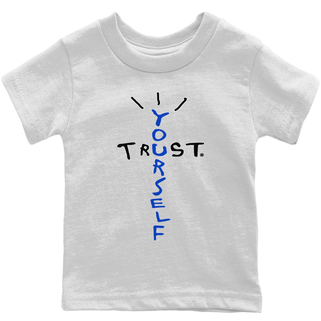 Jordan 5 Racer Blue Sneaker Matching T-Shirt Trust Yourself Sneaker Tees Jordan 5 Racer Blue Sneaker Release Tees Kids Shirts