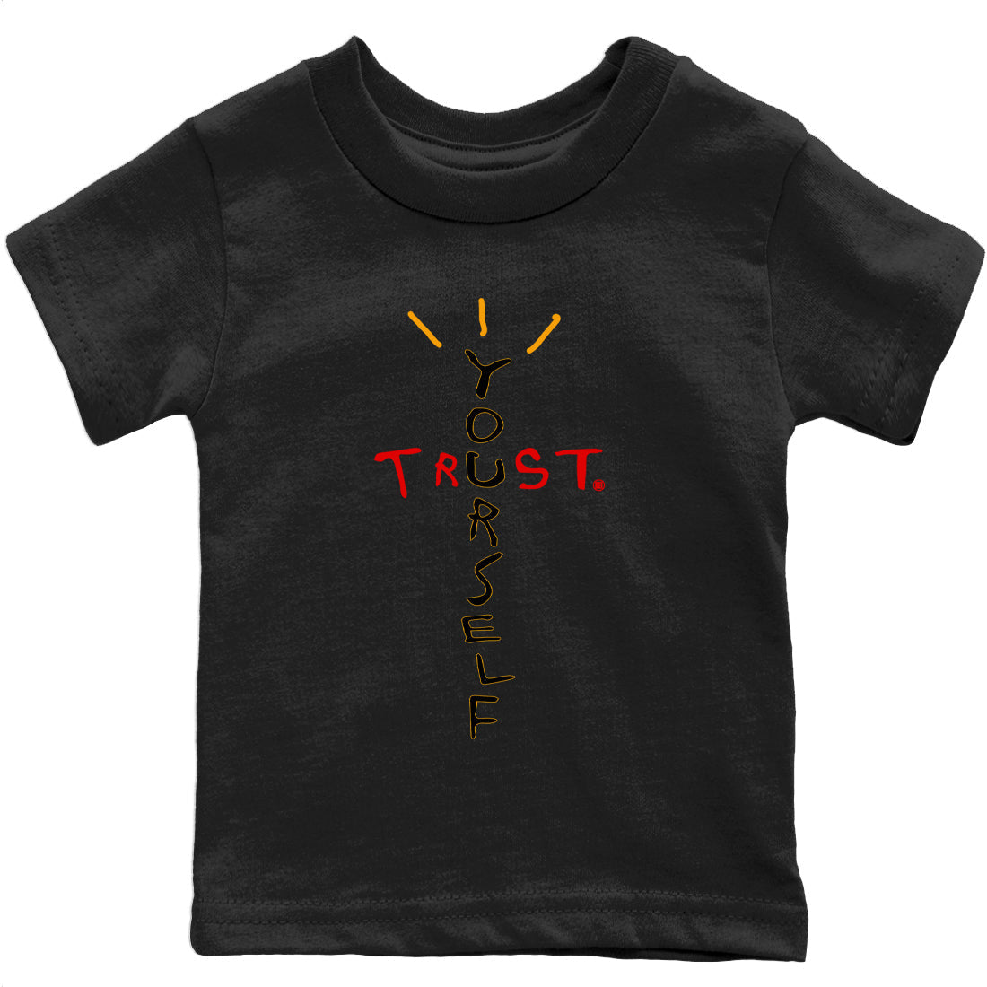 Jordan 7 Citrus Shirt To Match Jordans Trust Yourself Sneaker Tees Jordan 7 Citrus Drip Gear Zone Sneaker Matching Clothing Kids Shirts